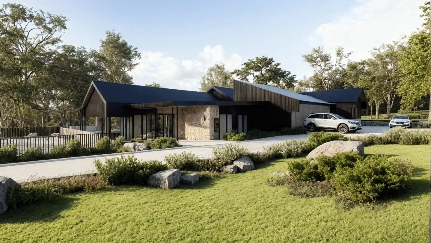 BLACK CEDAR HOUSE@ cedar Creek. This unique custom family home is designed on a rural block using contemporary roof lines and modern architecture.
@gdsconsultingengineers 
#ruralhouse #pooldesign #modernarchitect #modernhome #architecture_hunter #arc