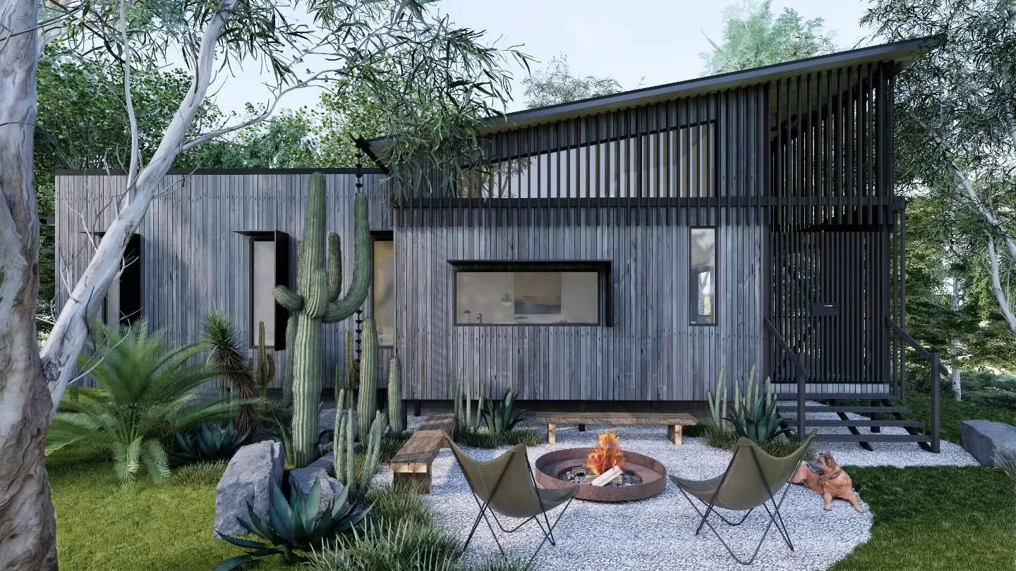 CORRIEDALE - Small house or granny flat

3 BED/100SQM + DECK

Corriedale is a single level 3-bedroom self-contained house or second dwelling for your property. Features include its modern and minimalist external window awnings and privacy screening. 