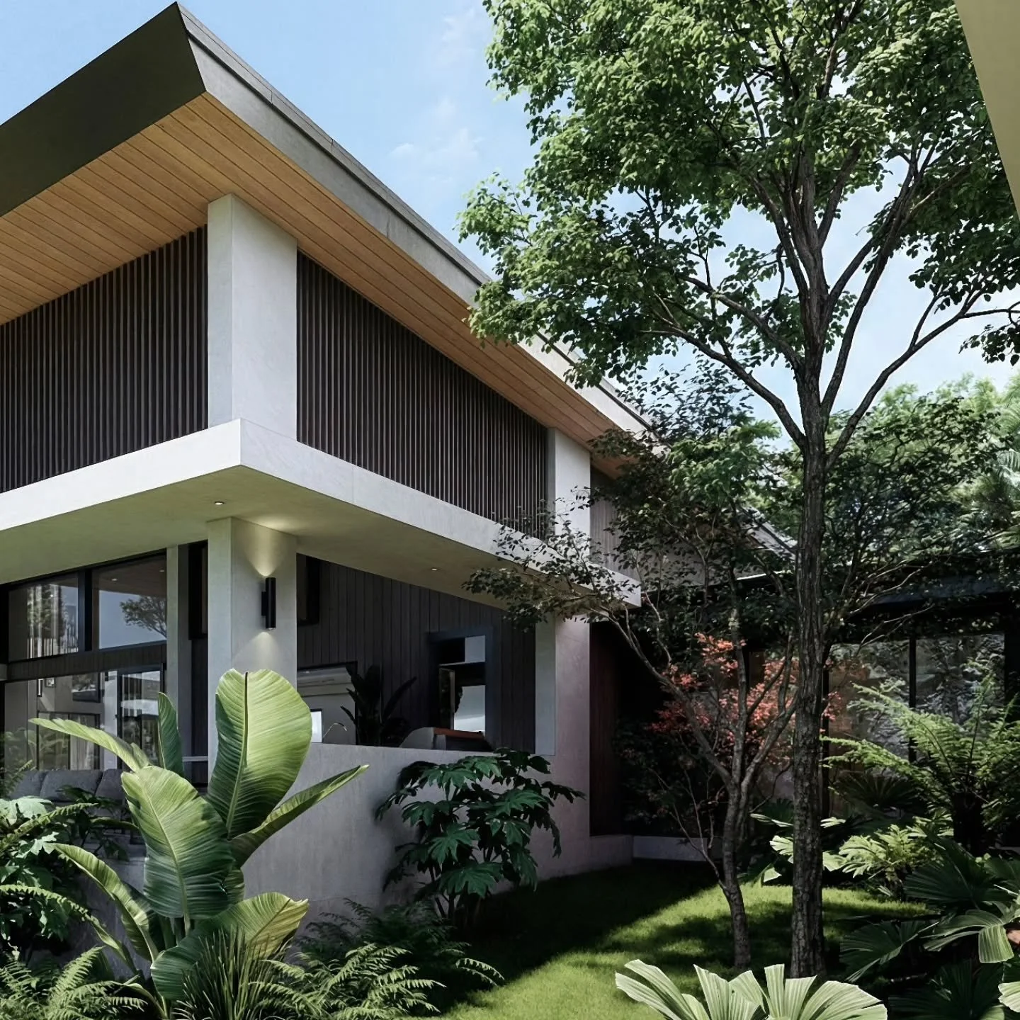 With landscaping, inviting spaces are created that seamlessly integrate the outside environment with the architecture. 
@baahousebaastudioarchitecture #landscape #landscapelovers #outdoors #lifestyle #design #architecture #brisbane #brisbanearchitect