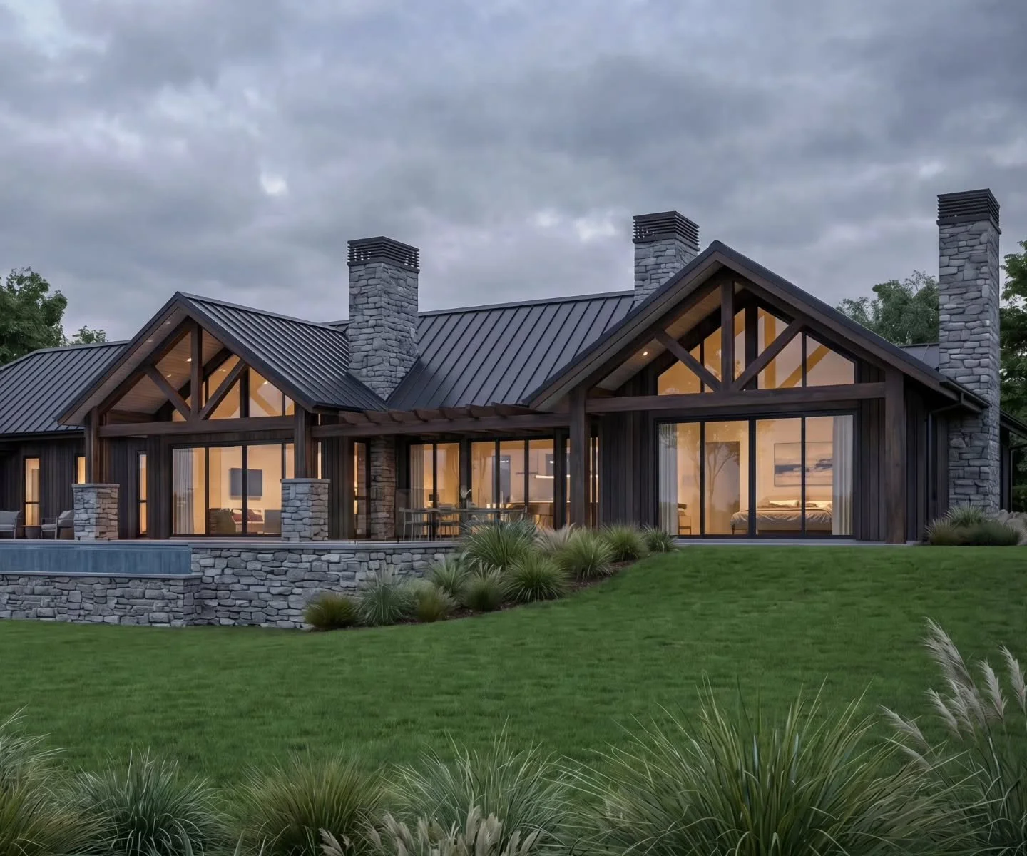 On the drawing board - Family home - Blending American charm with Kiwi flair. Exciting project ready for documentation. #americanfarmhousestyle #kiwi #brisbanearchitect #Architect #familyhome