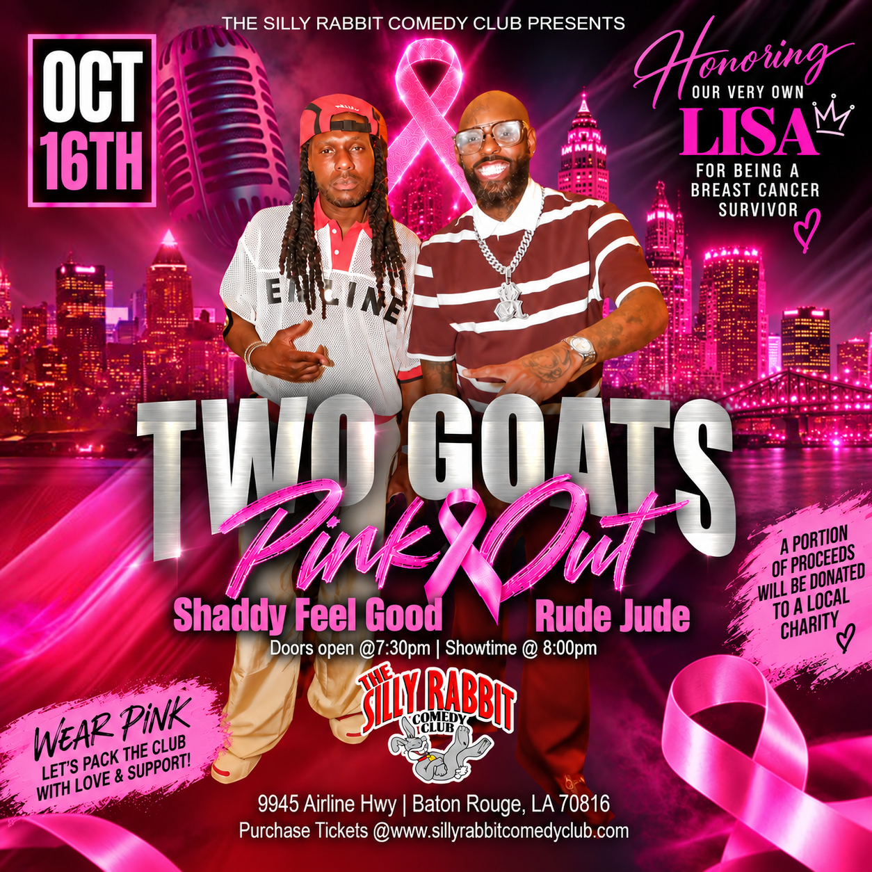 Two Goats Pink Out