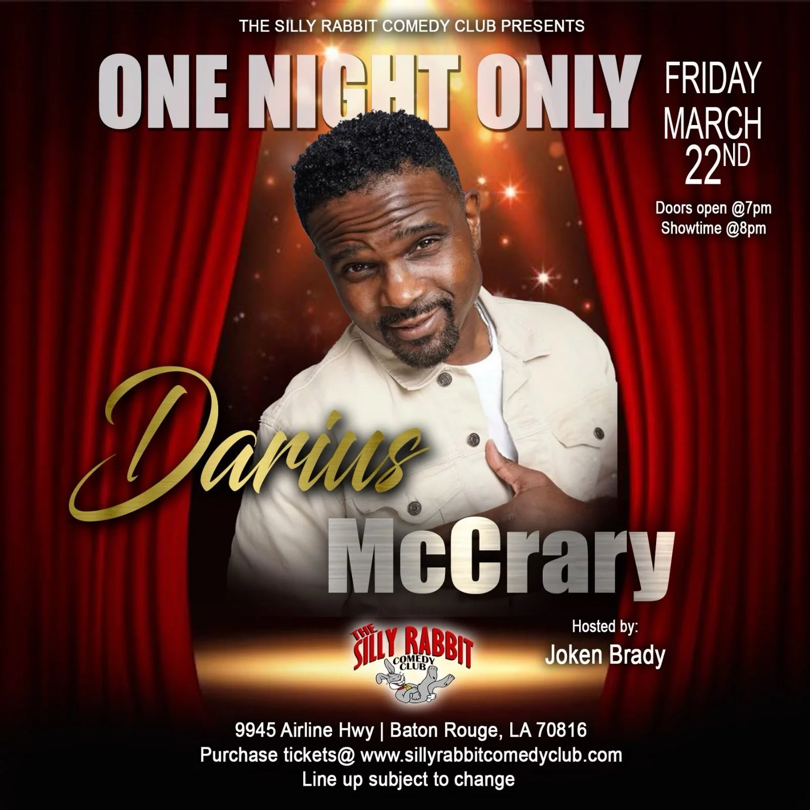 Buy Tickets Online — The Silly Rabbit Comedy Club