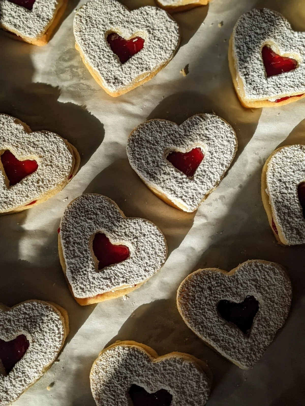 Valentine's Raspberry Linzer Cookie Box