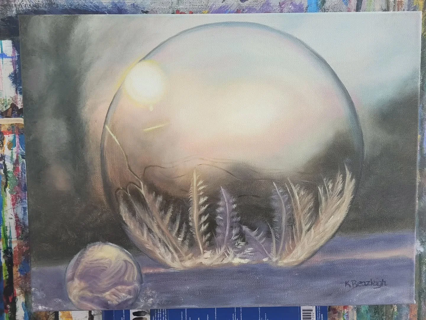 Day 2 - I finished this today. It was a fun and interesting one to paint. Trying to capture a see-through bubble whilst also trying to capture the light within it.
This is 40cm x 30cm, which is smaller than my usual size.
#oilpainting #artwork #