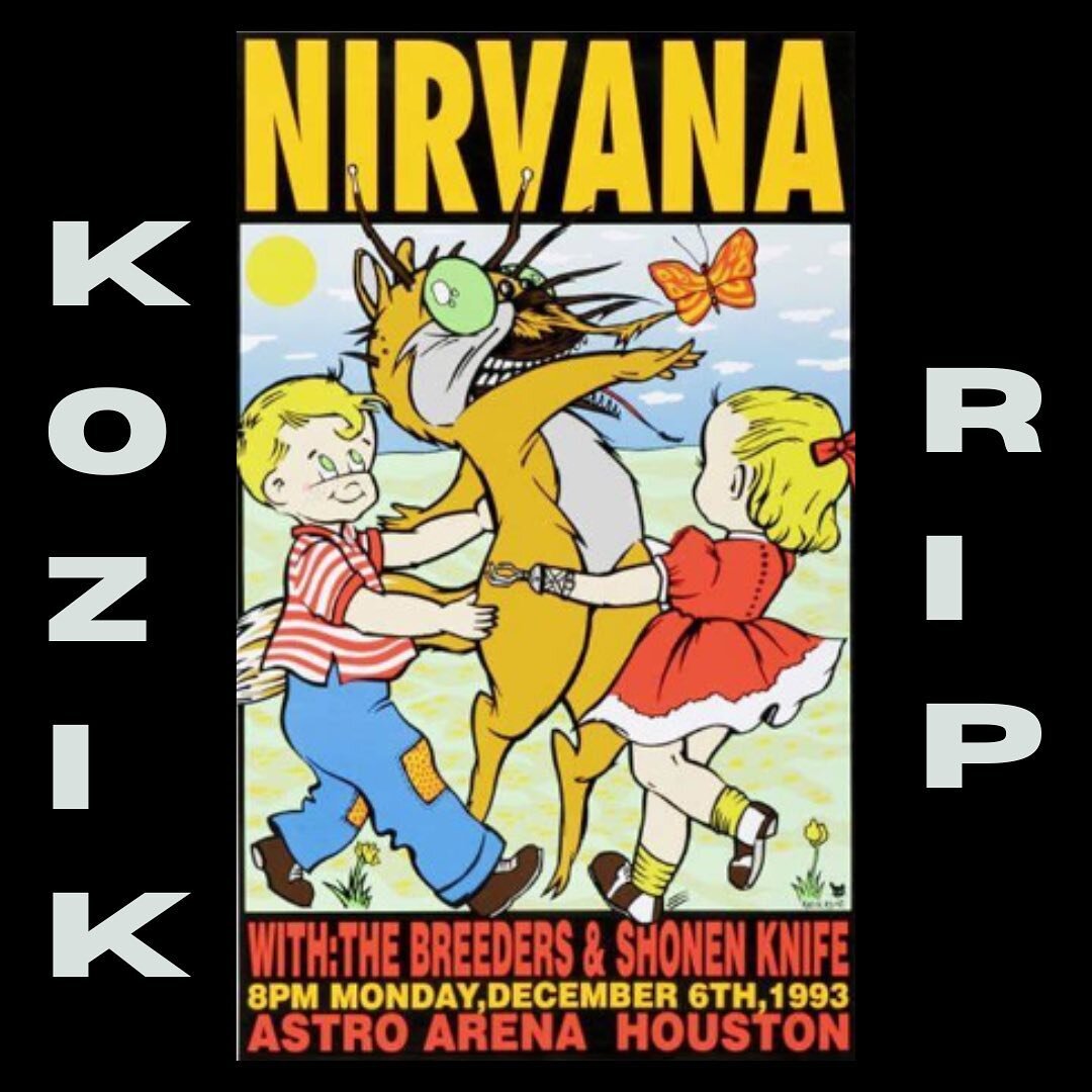 &ldquo;Frank Kozik, the master of sardonic incongruity who designed iconic posters for rock giants like Nirvana and Pearl Jam before becoming a pioneer in the burgeoning world of art toys, died May 7 at 61 leaving a hole in the hearts of the countles