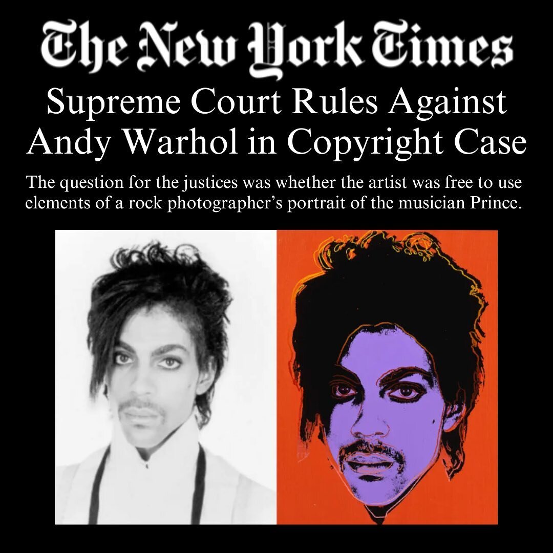 The Supreme Court ruled on Thursday that Andy Warhol was not entitled to draw on a prominent photographer&rsquo;s portrait of Prince for a series of images of the musician, limiting the scope of the fair-use defense to copyright infringement in the r
