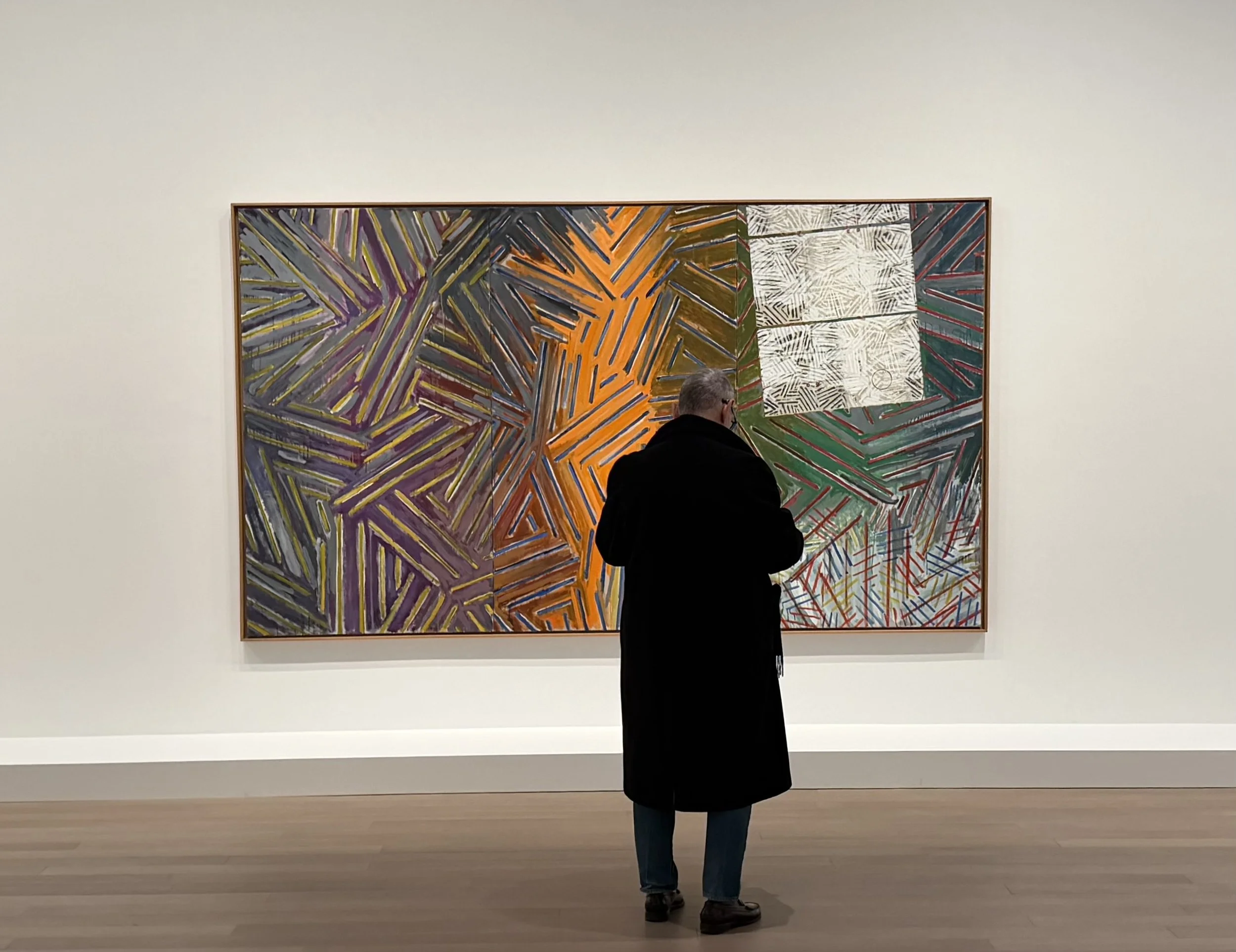 Jasper Johns’ Radical Reorientation, the Crosshatch Paintings at Gagosian