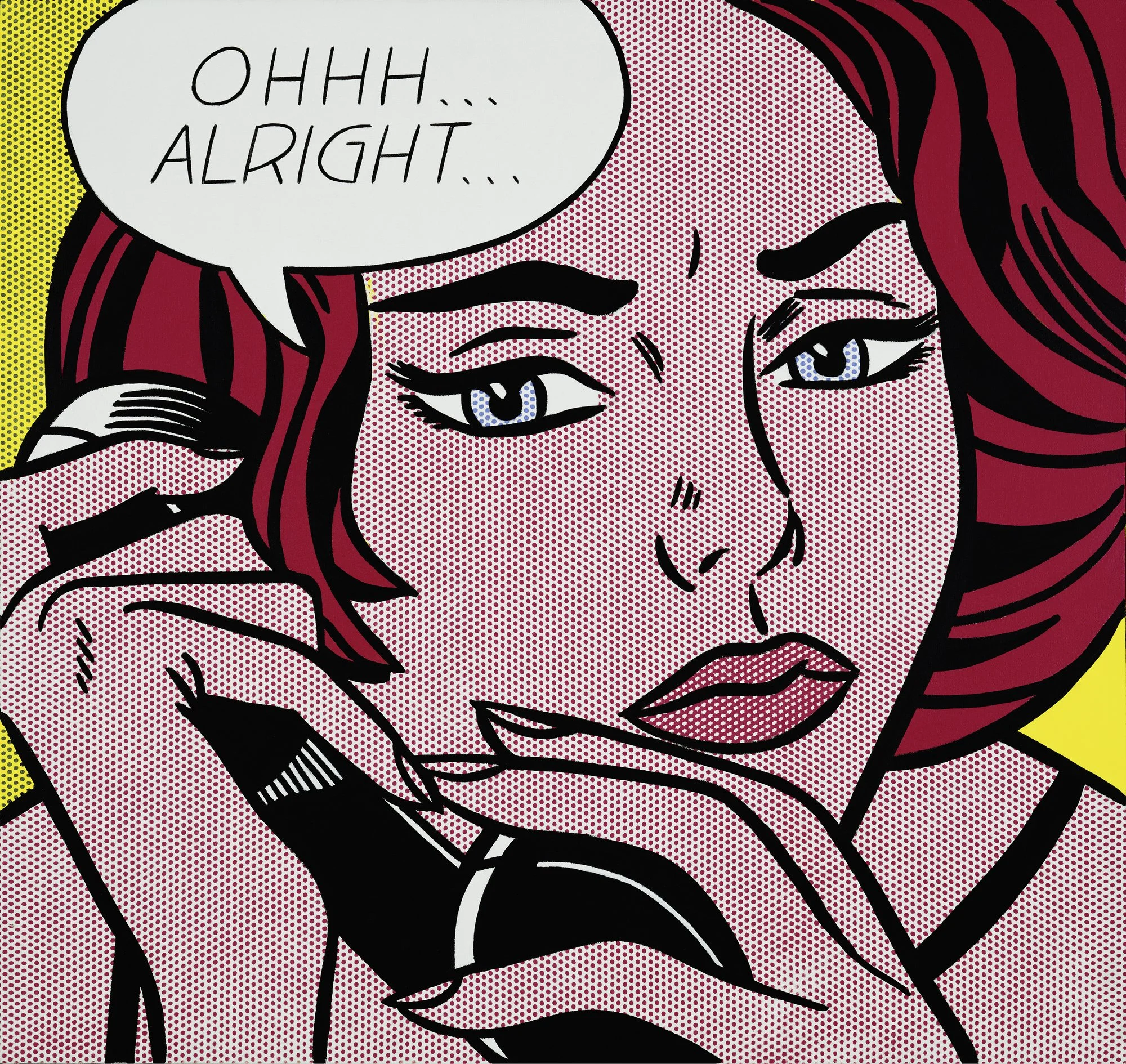 Roy Lichtenstein, Ohhh... Alright..., 1964. Photo courtesy Whitney Museum of American Art