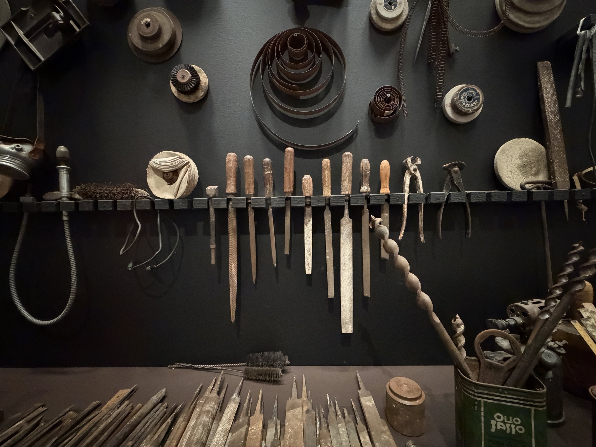 A collection of tools that were in Brancusi's Paris studio when he died in 1957. Photo: J. Scott Orr