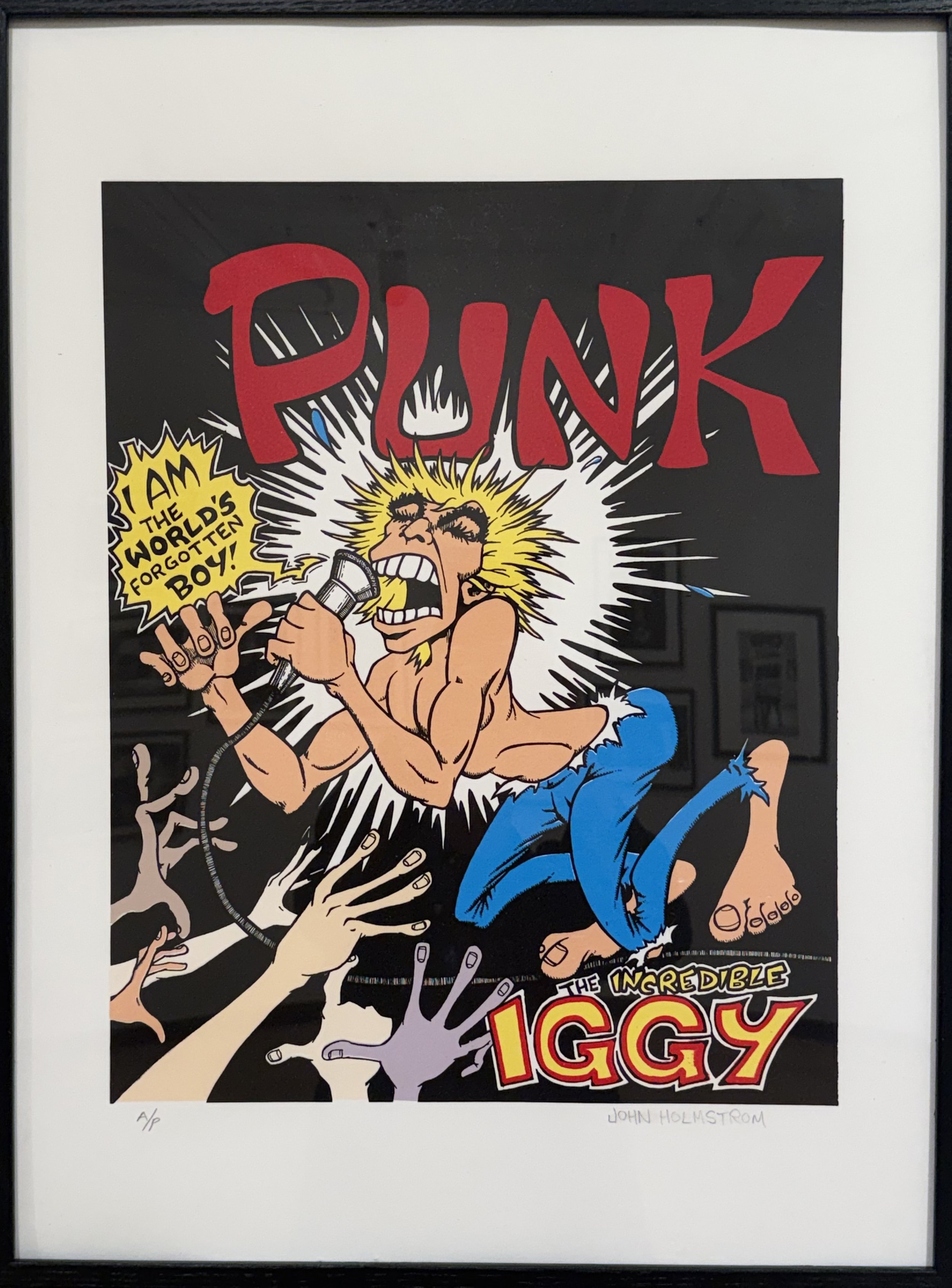 Iggy PUNK 4, 2025, John Holmstrom, silkscreen by Gary Lichtenstein.