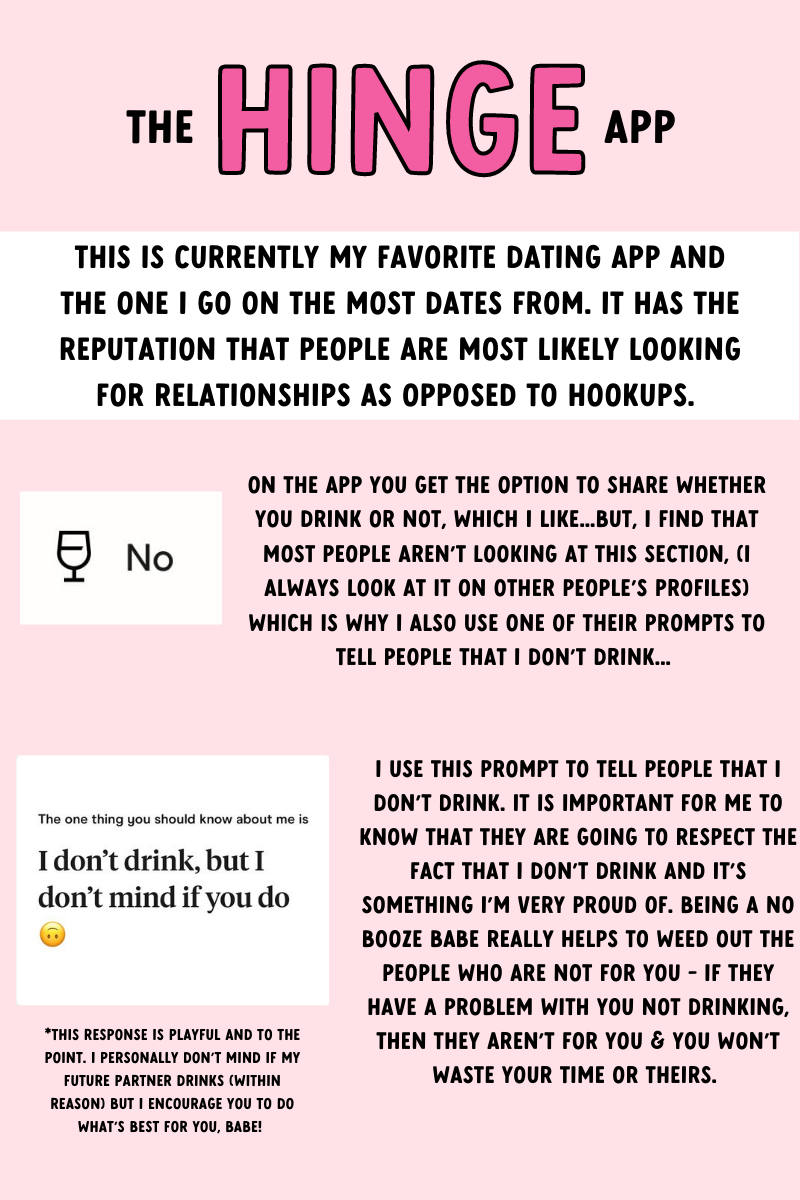 SOBER DATING THE HINGE APP — No Booze Babes SOBER DATING THE HINGE APP — No Booze Babes