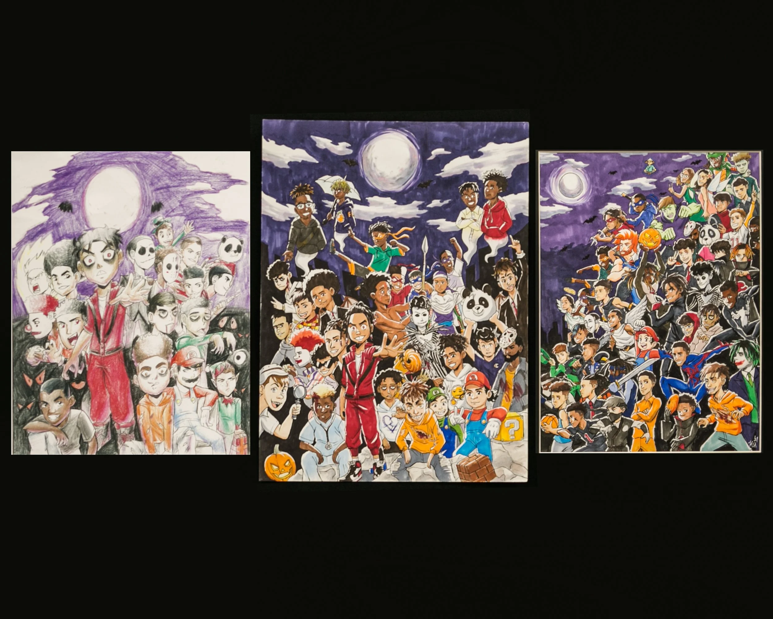 Trick or Treat '18, '19 & '21 - Pen, Colored Pencil & Marker