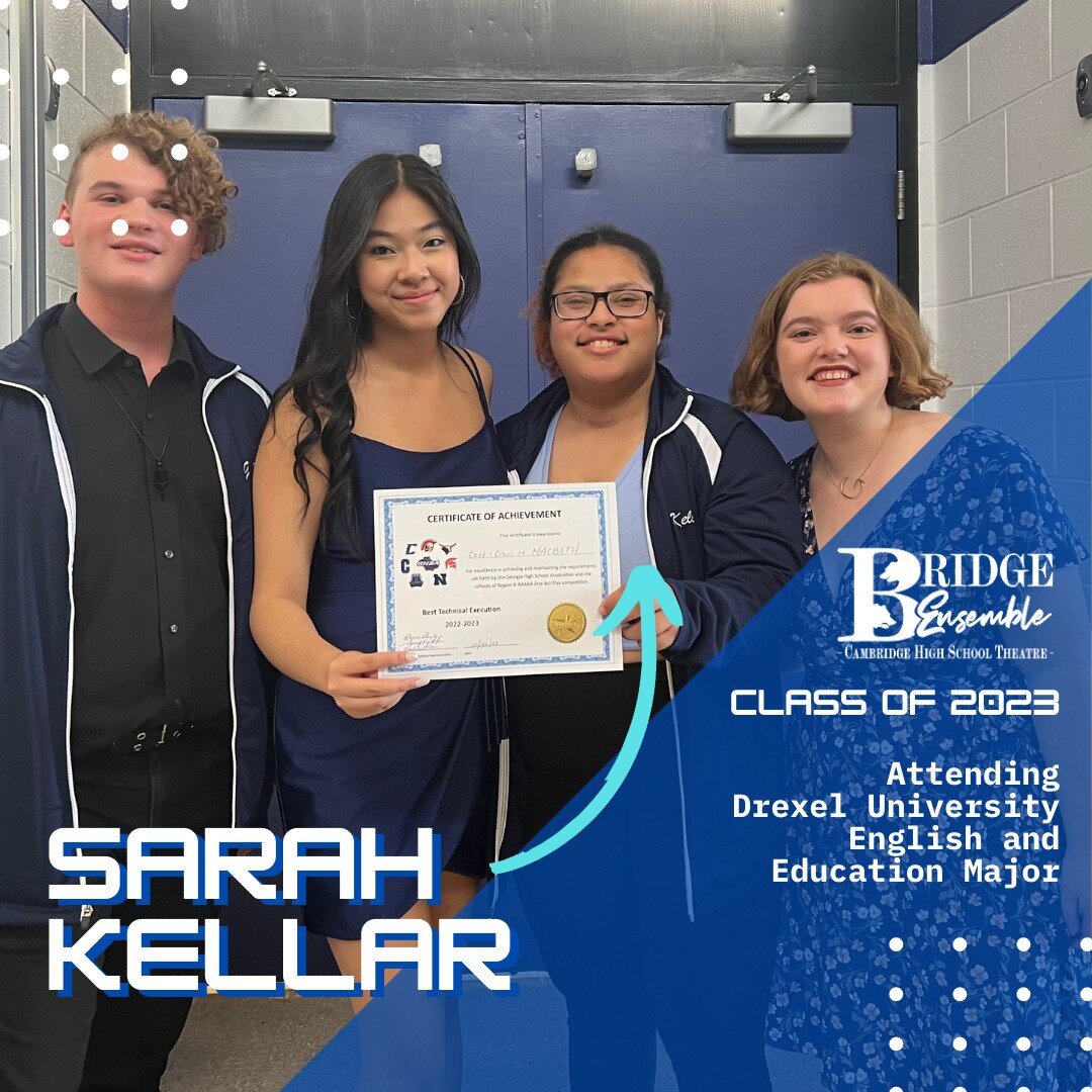 🤩 Senior Spotlight  

Favorite Show: Little Shop of Horrors

Favorite Memory: Winning best technical execution and then leaving my folder on the bus

Congratulations Sarah we will miss you!    

#CHSseniors2023 🐻