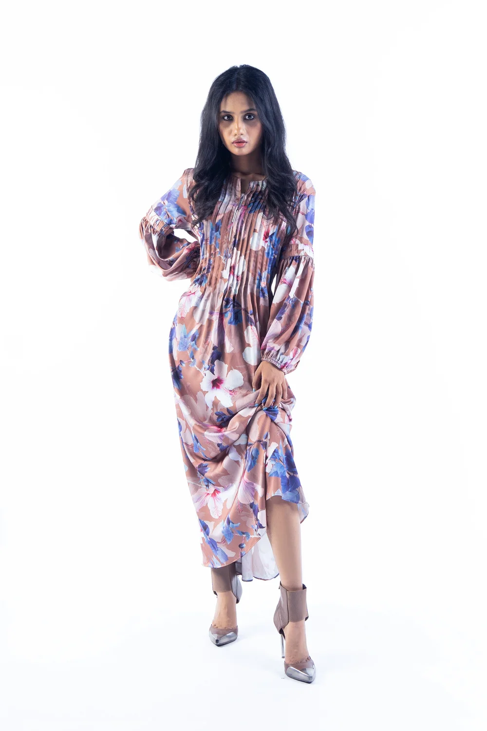 Victorian Pleated Dress  Sherezaad Anwar Apparel
