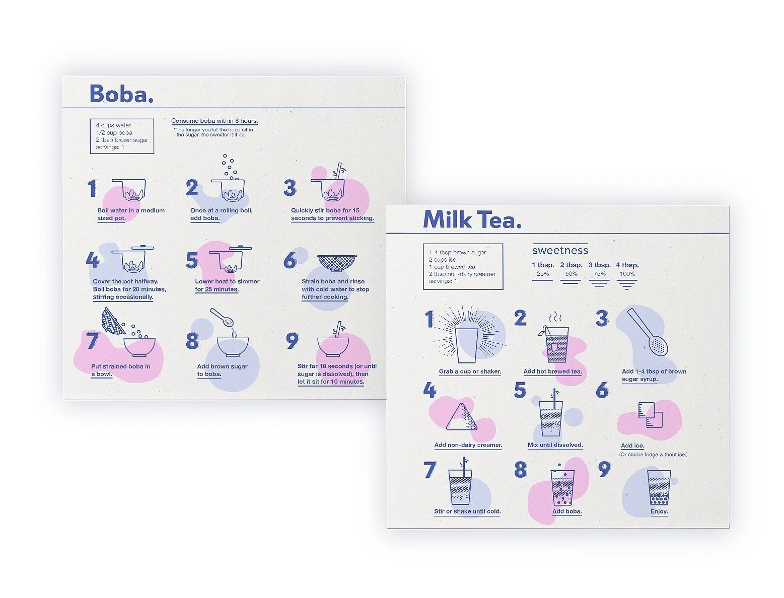 Boba Cult recipe cards