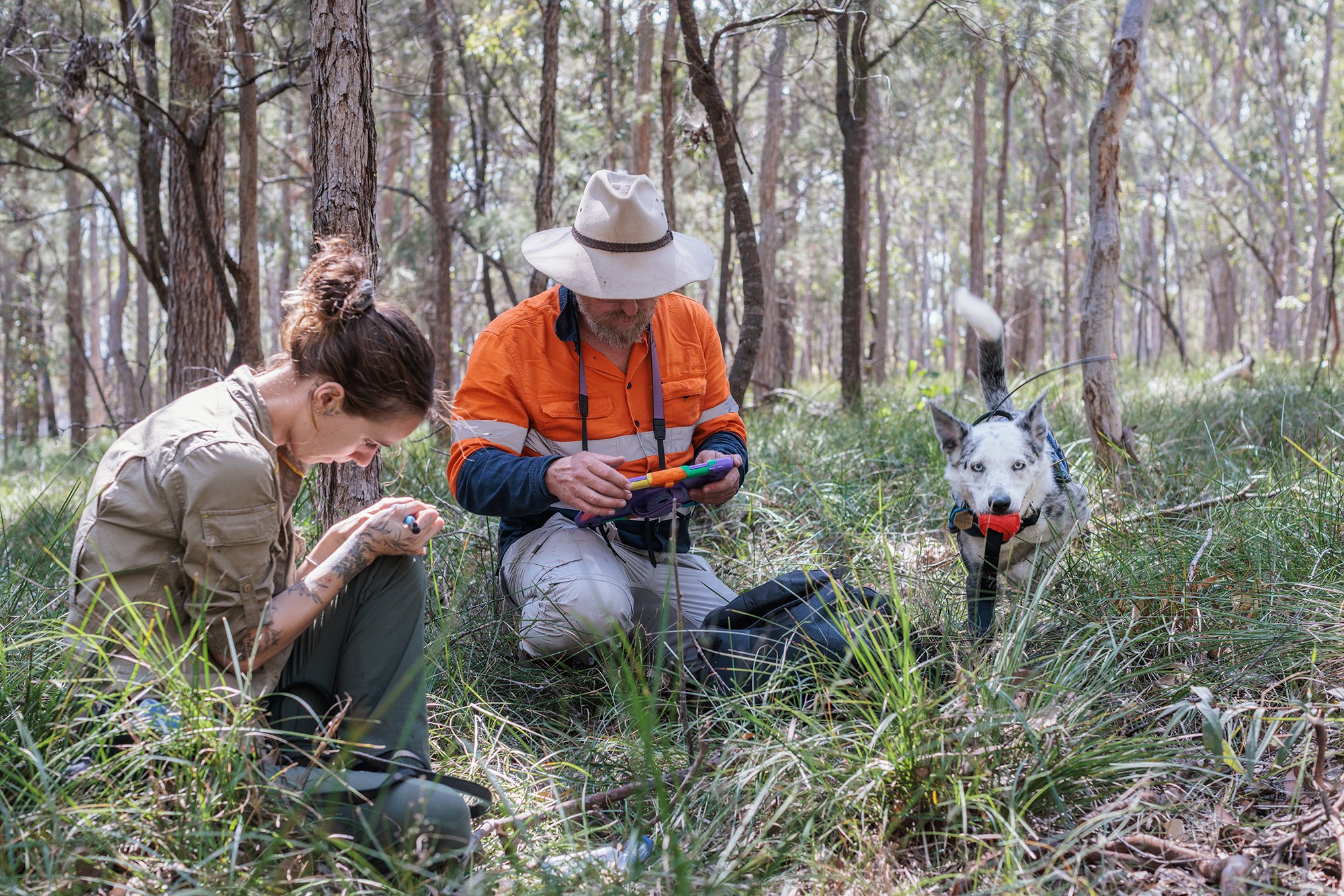 Cedar Staggard and Stuart Gudgeon in the field