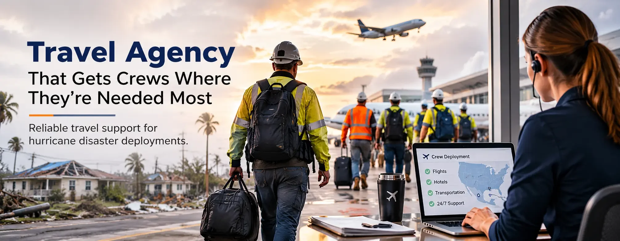 The Role of the Right Travel Agency in Moving Crews to Disaster Zones After a Hurricane