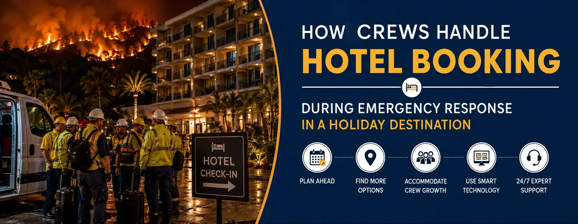 How Crews Handle Hotel Booking During Emergency Response in a Holiday Destination