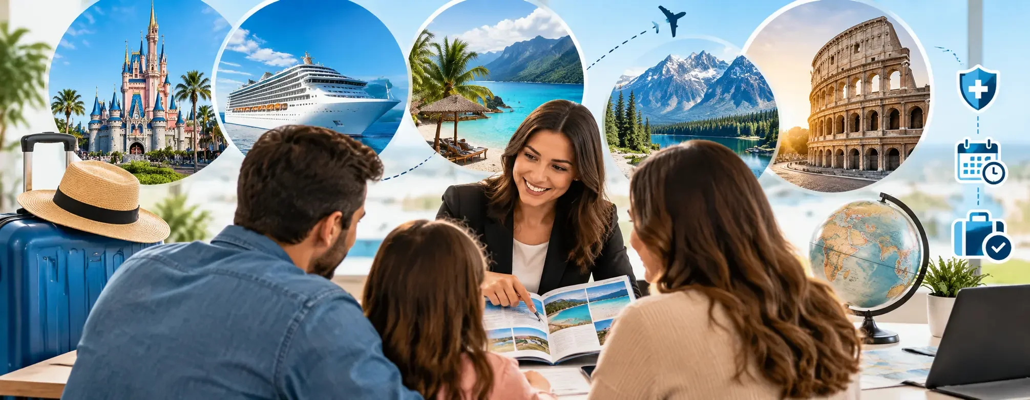 How Does a Travel Agency Plan Leisure Travel While Handling Unexpected Circumstances?