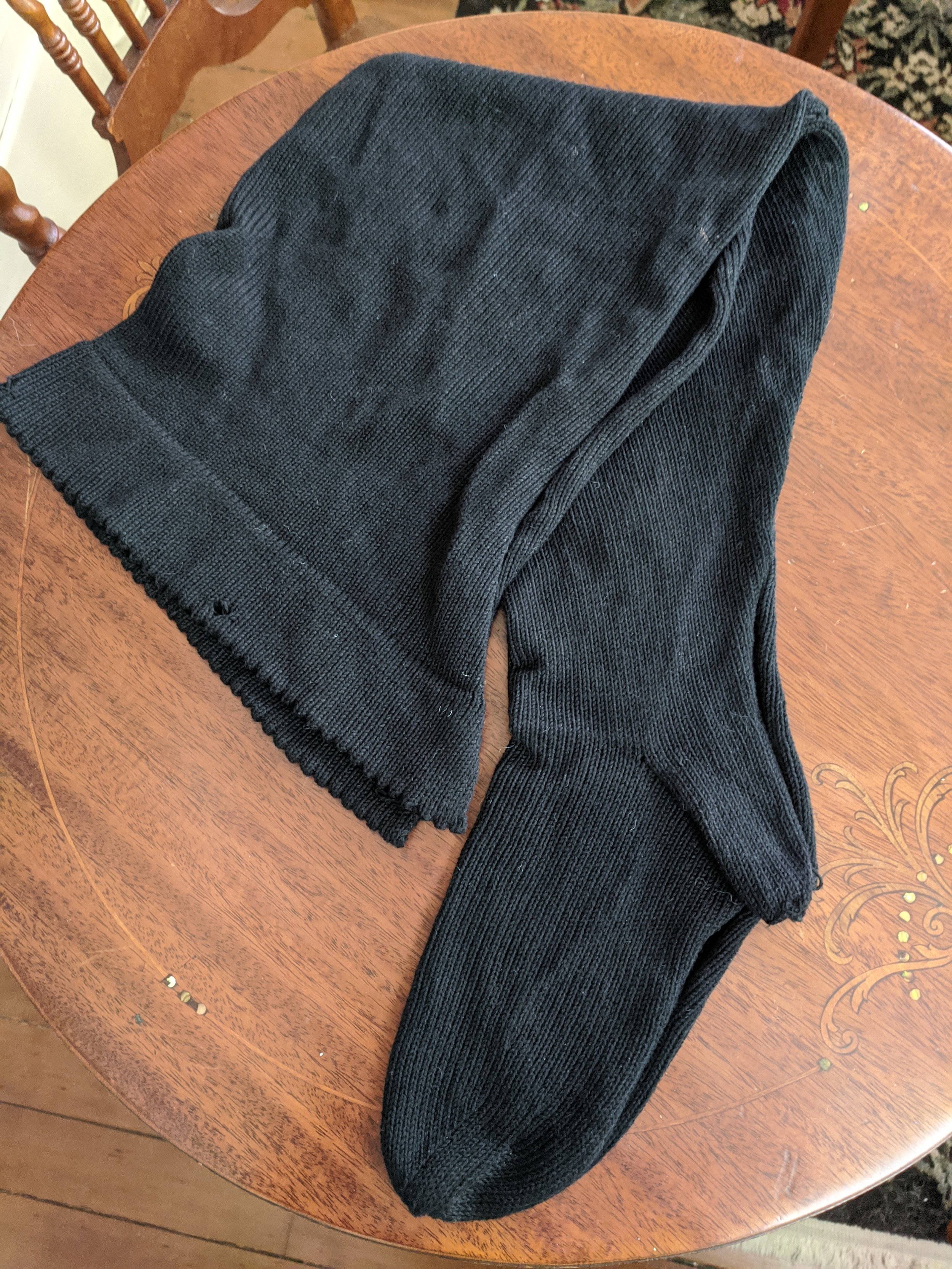 Stocking mock-up for size