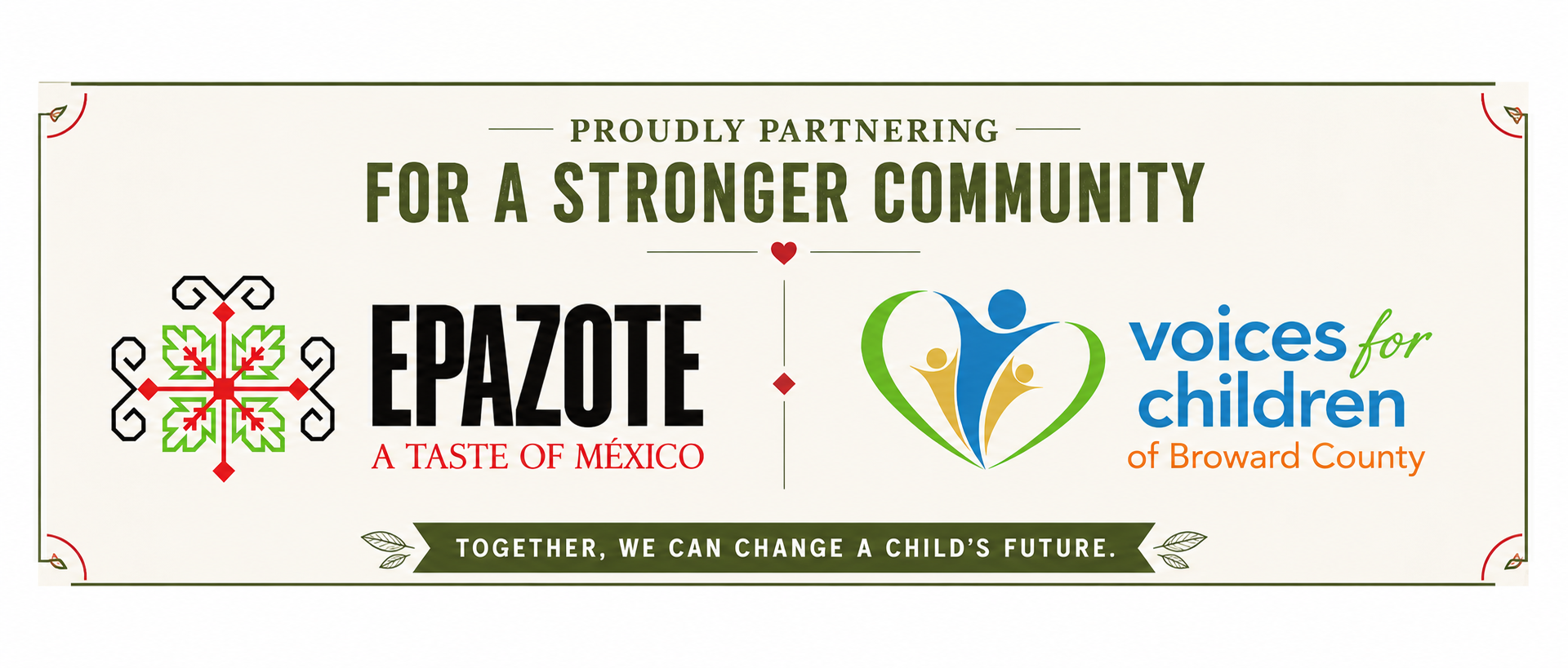 2026 A Meal That Matters: Epazote Annual Community Benefit Event Supporting Voices For Children of Broward County 