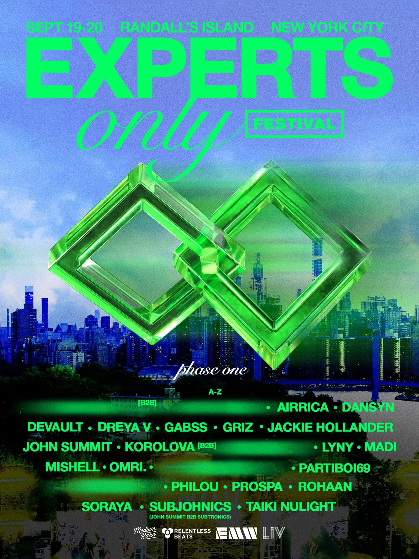 The bucket list event of the summer! @johnsummit&rsquo;s EXPERTS ONLY FEST is back in NYC🗽 

WHEN: September 19 &amp; 20
WHAT: 3 stages of artists including @johnsummit 
WHERE: @randallsisland NYC
HOW: Presale starts this Friday @ 10AM ET
Sign up n