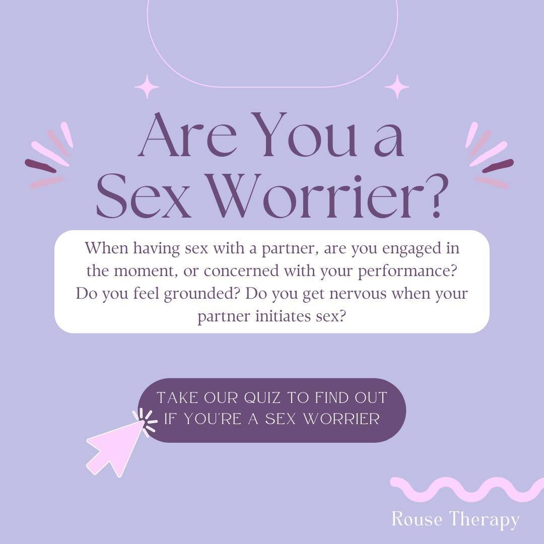 Sex anxiety can show up in a lot of different ways. Do you get nervous when your partner initiates sex? Do you find persistant thoughts keep popping up, taking you out of the moment? Do you focus on how you're performing instead of what you're experi
