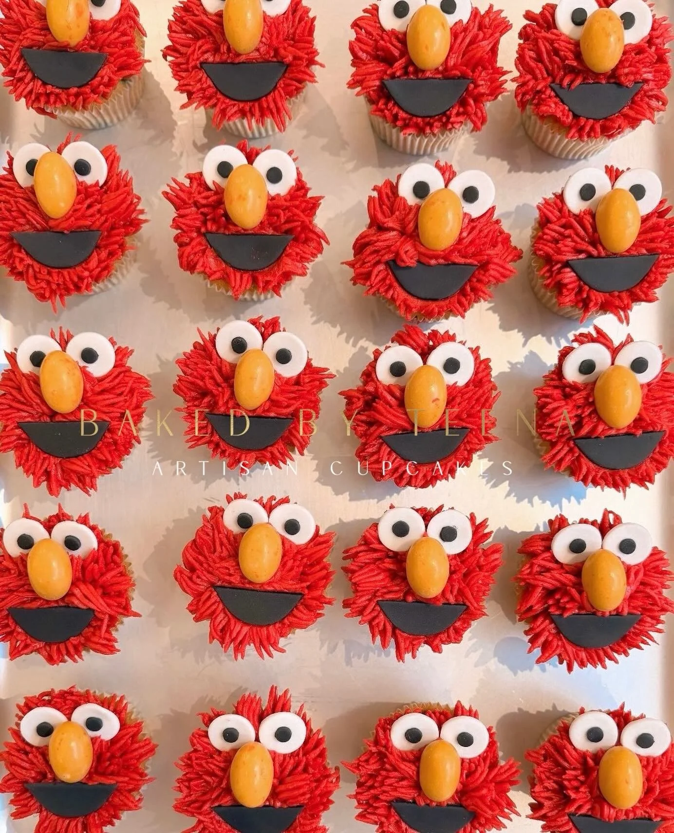 Love, laughter &amp; lots of cupcakes 🧁
with a little Elmo happiness to make every smile brighter ❤️😊

#ChocolateOrangeEgg
#EasterTreat
#SesameStreetInspired 
#CupcakeFun
#BakersOfInstagram