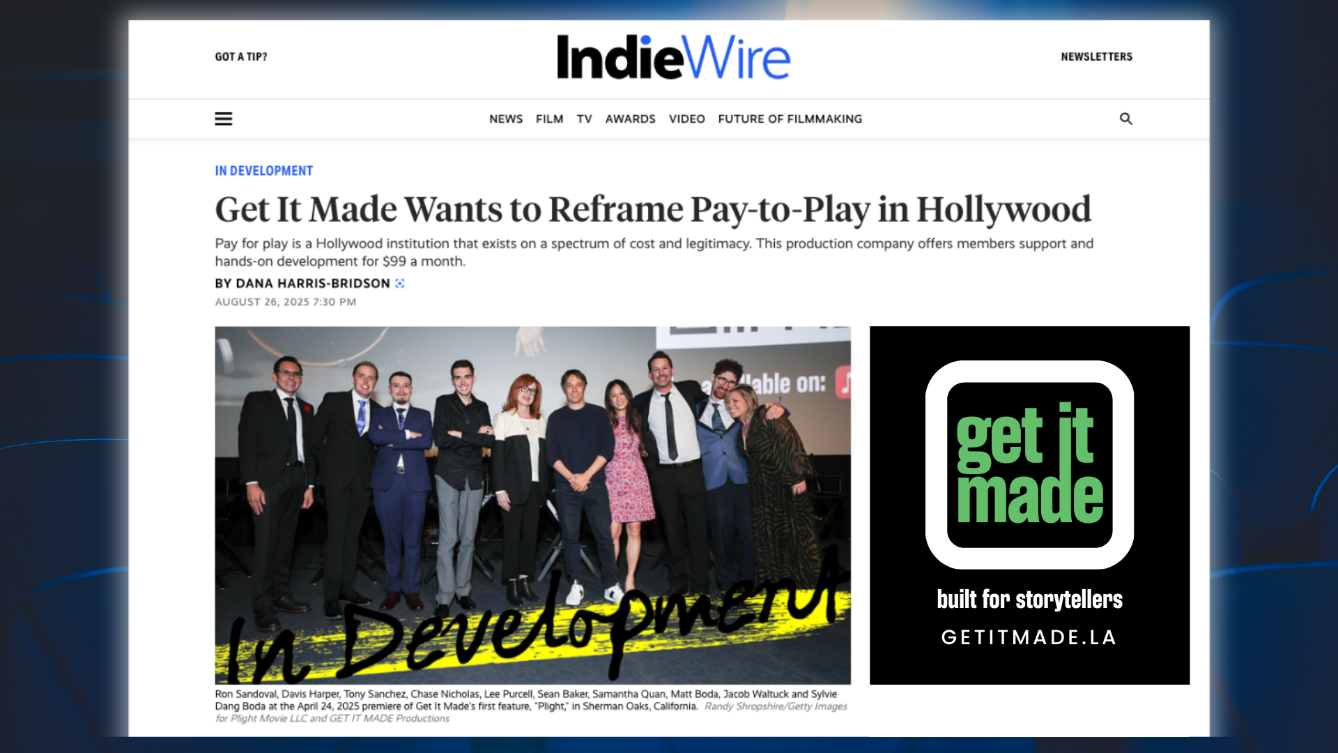 Get It Made Wants to Reframe Pay-to-Play in Hollywood