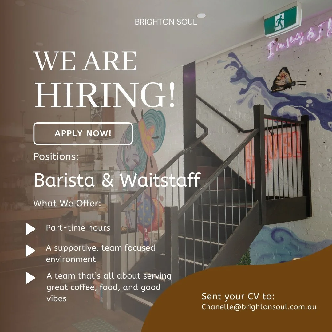 We&rsquo;re on the lookout for two experienced and passionate individuals to join our team:

☕️ Barista
🍽 Waitstaff

About You:

&bull; Minimum 2 years experience in a similar role
&bull; Confident, reliable, and thrives in a fast-paced environment
