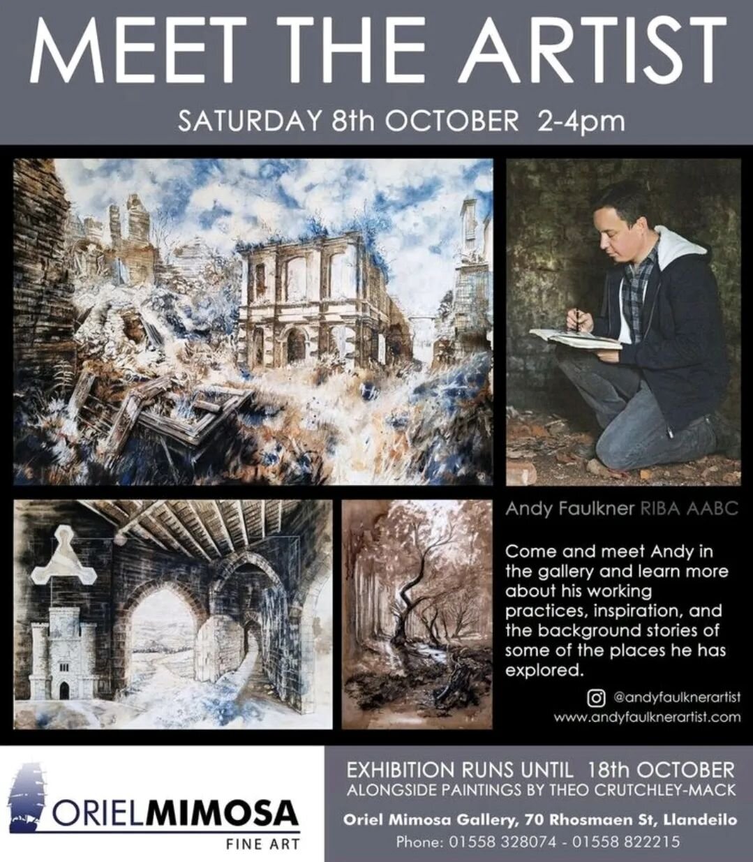 Come and see me at Oriel Mimosa on Saturday 8th!

I'm showing a broad range of work, including one huge painting ('Forgotten Stream').

I'll be there between 2 and 4pm (and other times by appointment....) to discuss the work, my working techniques an