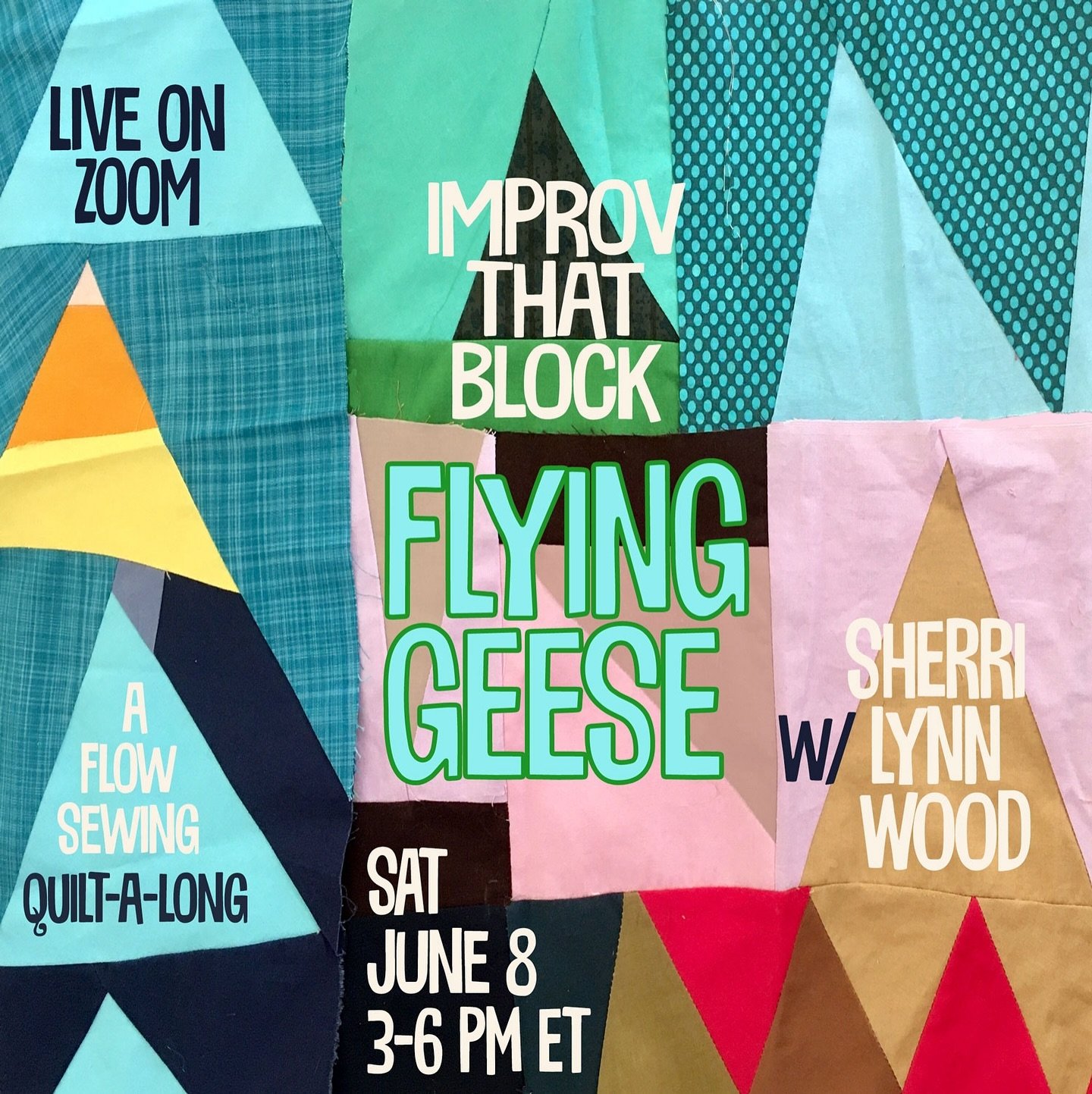 Receive a 10% discount code 🌈🦋 leave a comment or an emoji and I will DM it! 

I&rsquo;m SEW excited to announce the second round of &nbsp;IMPROV THAT BLOCK: FLYING&nbsp; GEESE. 

This short format, improv patchwork, quilt-along is designed to get 
