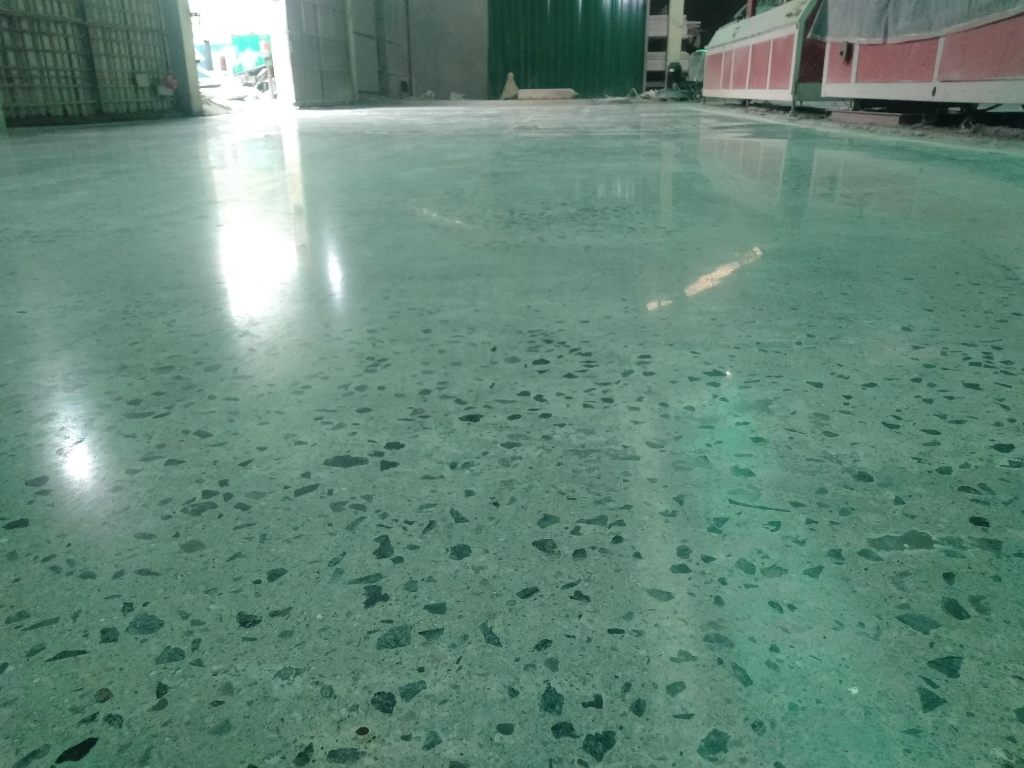 Floor grinding and polishing work at CEM UPVC Group Ctg — Construction Chemical in Bangladesh
