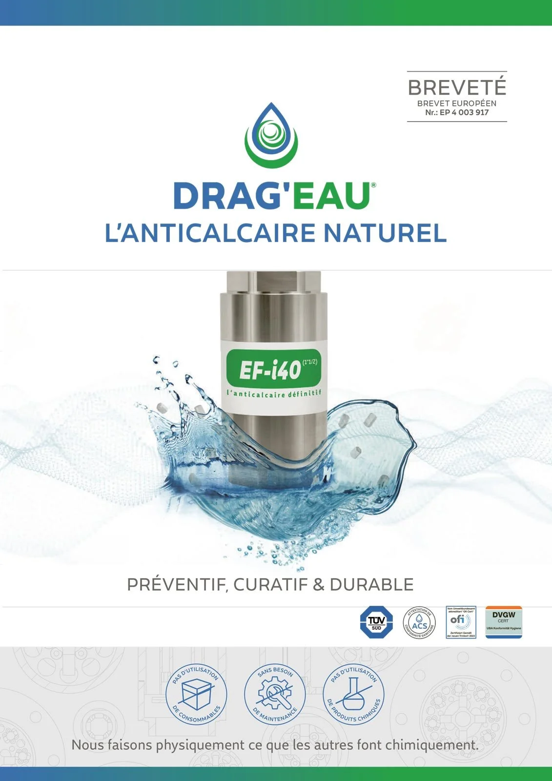 Drag'Eau Brochure Anticalcaire Agence UNDA