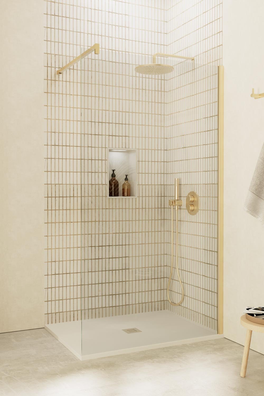 Profiltek paroi de douche Fado or Agence UNDA