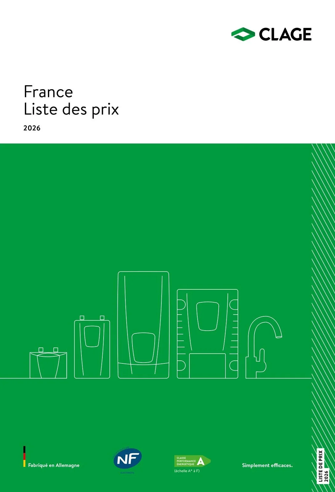 Clage Tarifs 2026 Agence UNDA