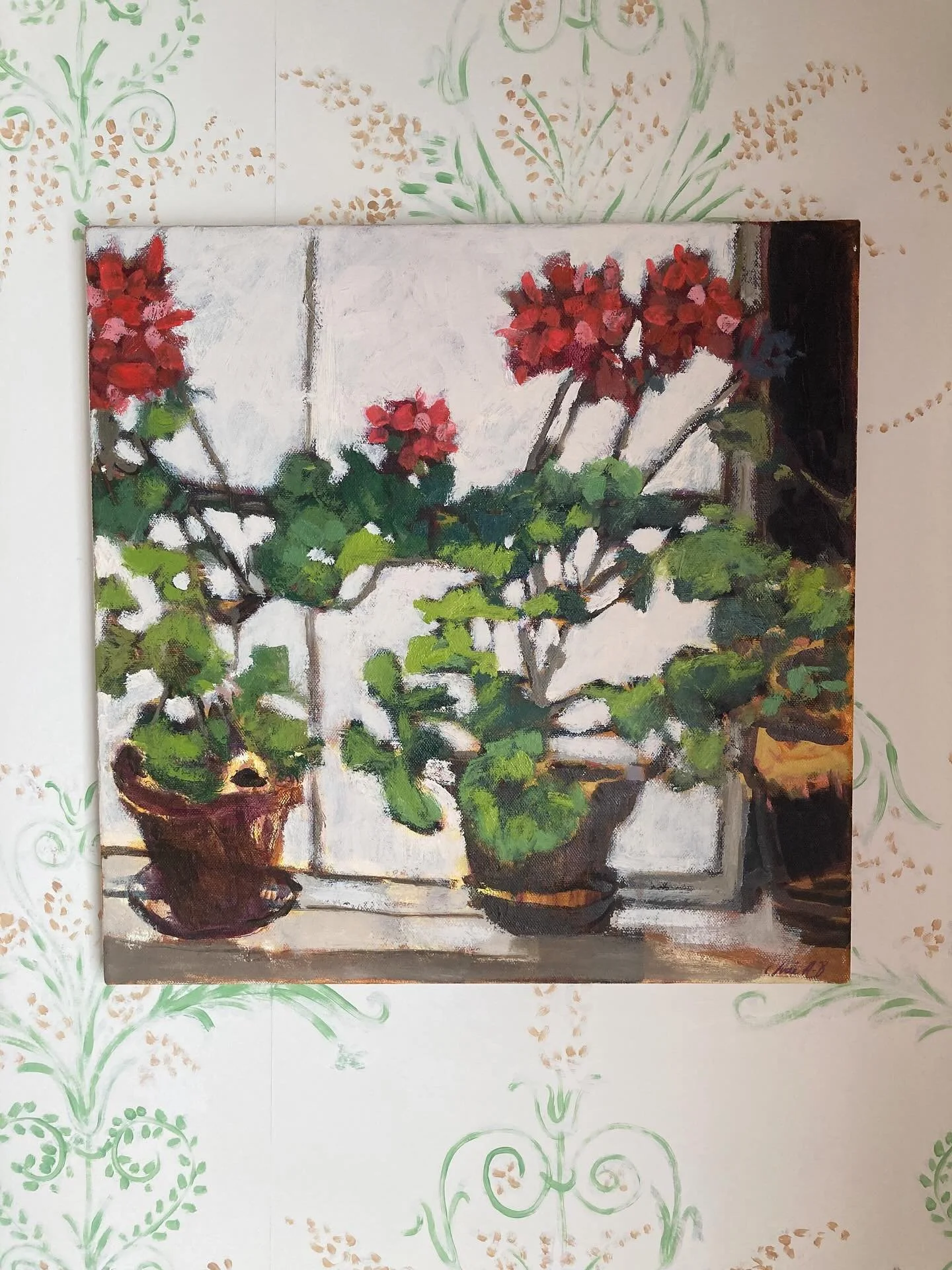 Sunny window
Oil on canvas

Packing, wrapping and loading my car today ready for Godinton Autumn Fair on Saturday. The weather looks like it will be bright and sunny but I shall bring my new cosy jacket and scarf just in case. Look forward to seeing 