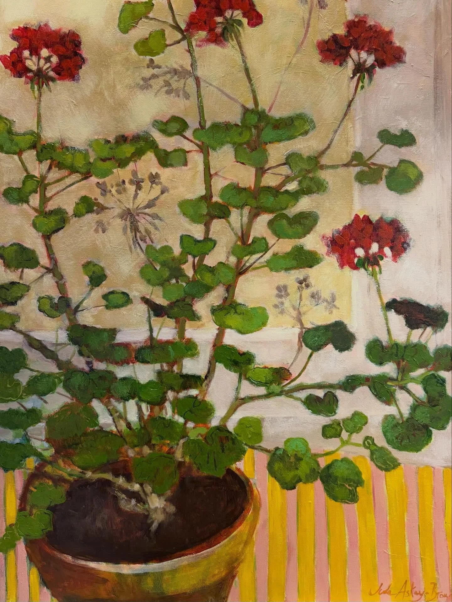 Hazy Summer
Oil on canvas 
90cm x 60cm

Sold this painting at the exhibition with  @kata.jewellery , memories of summer warmth&hellip;
Today is &lsquo;Meet The Artist&rsquo; 3-5pm, looking forward to talking all things Arty! Bubbles and cheese as wel