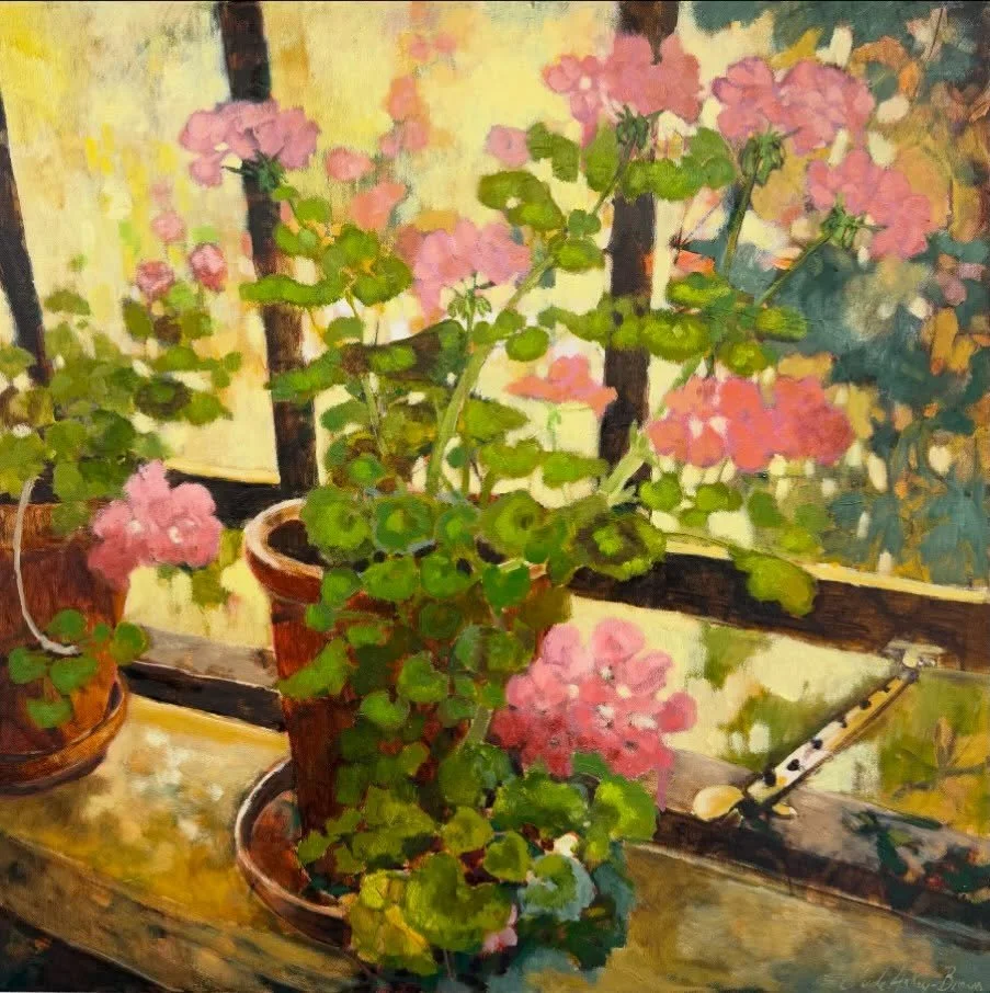 &lsquo;Open the greenhouse window&rsquo;
Oil on canvas
80cm x 80cm

Working on a new series inspired by the greenhouses  @godintonhouse and @westdeancollege after recent sketching days.

#judeaskeybrown #greenhouses #pelargonium #geraniums #oilpainti