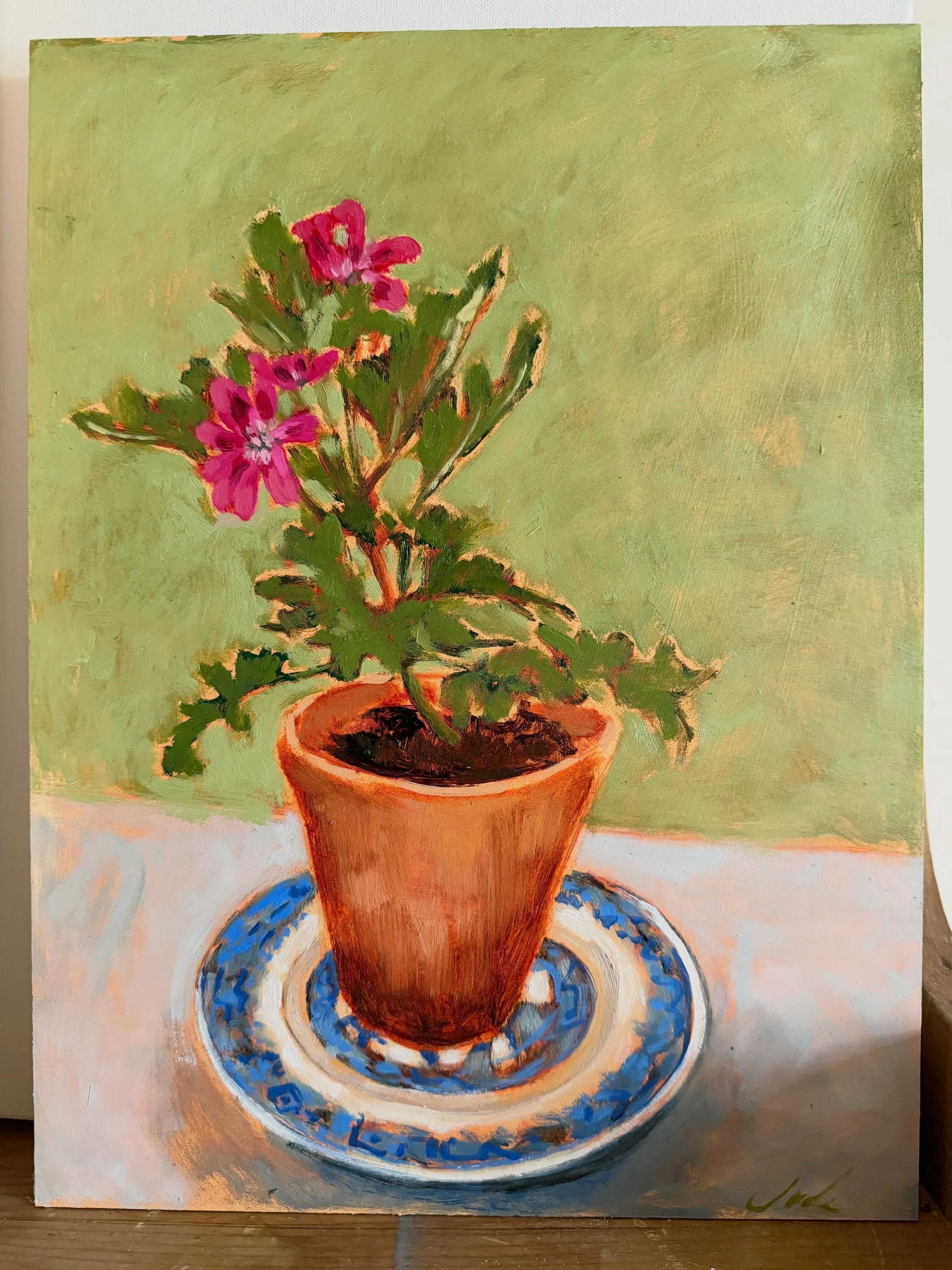 Sketching my scented pelargoniums that I recently ordered from the wonderful @fibrex_nurseries, painting and planning some new ideas. This little beauty is Radula Rosea so pretty ❤️

#judeaskeybrown #scentedpelargonium #radularosea