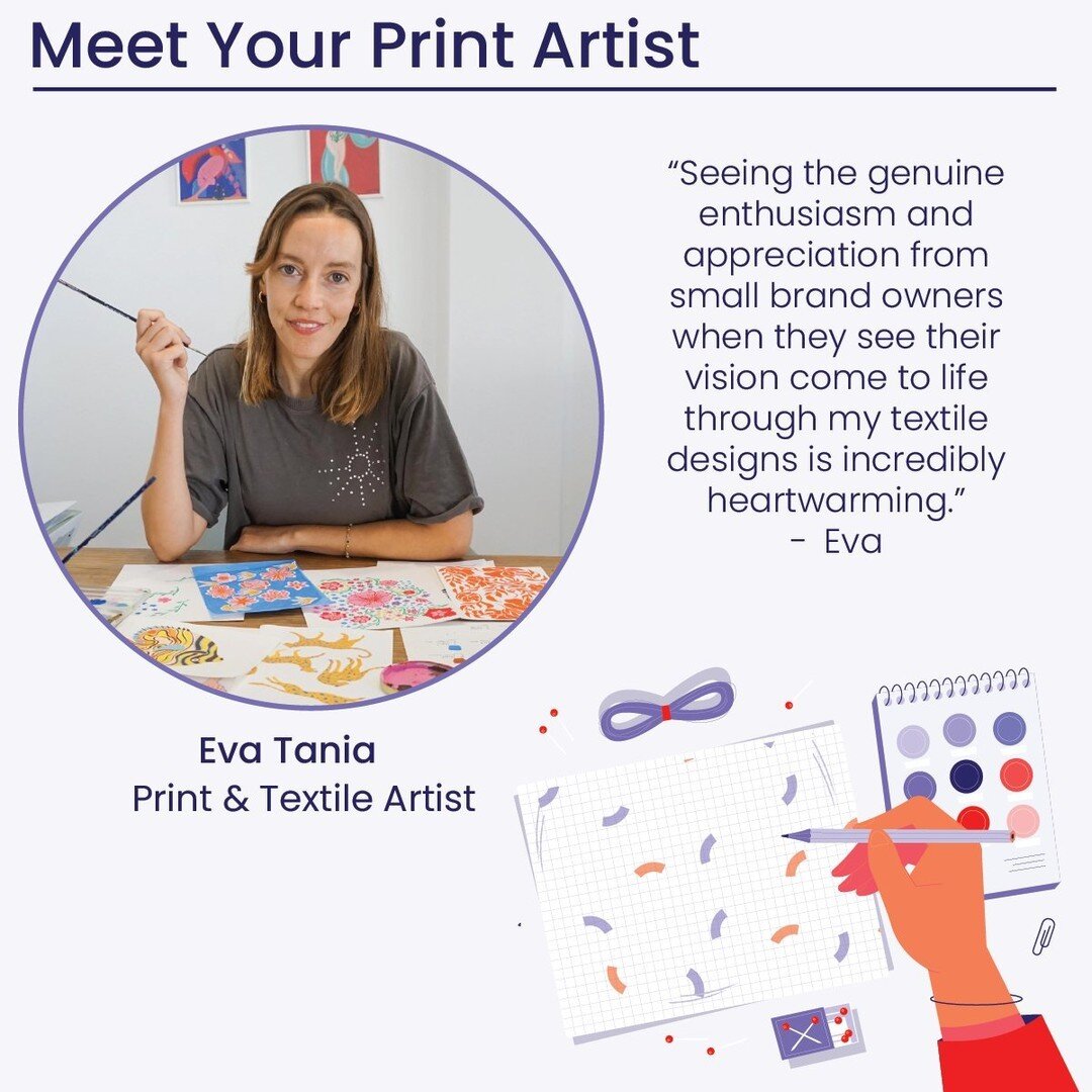 Let us help you create custom print designs and graphics for your collection! We asked our print artist, Eva, about what she loves about working with our clients. 

&quot;I am a passionate textile designer who loves to bring creativity to life throug