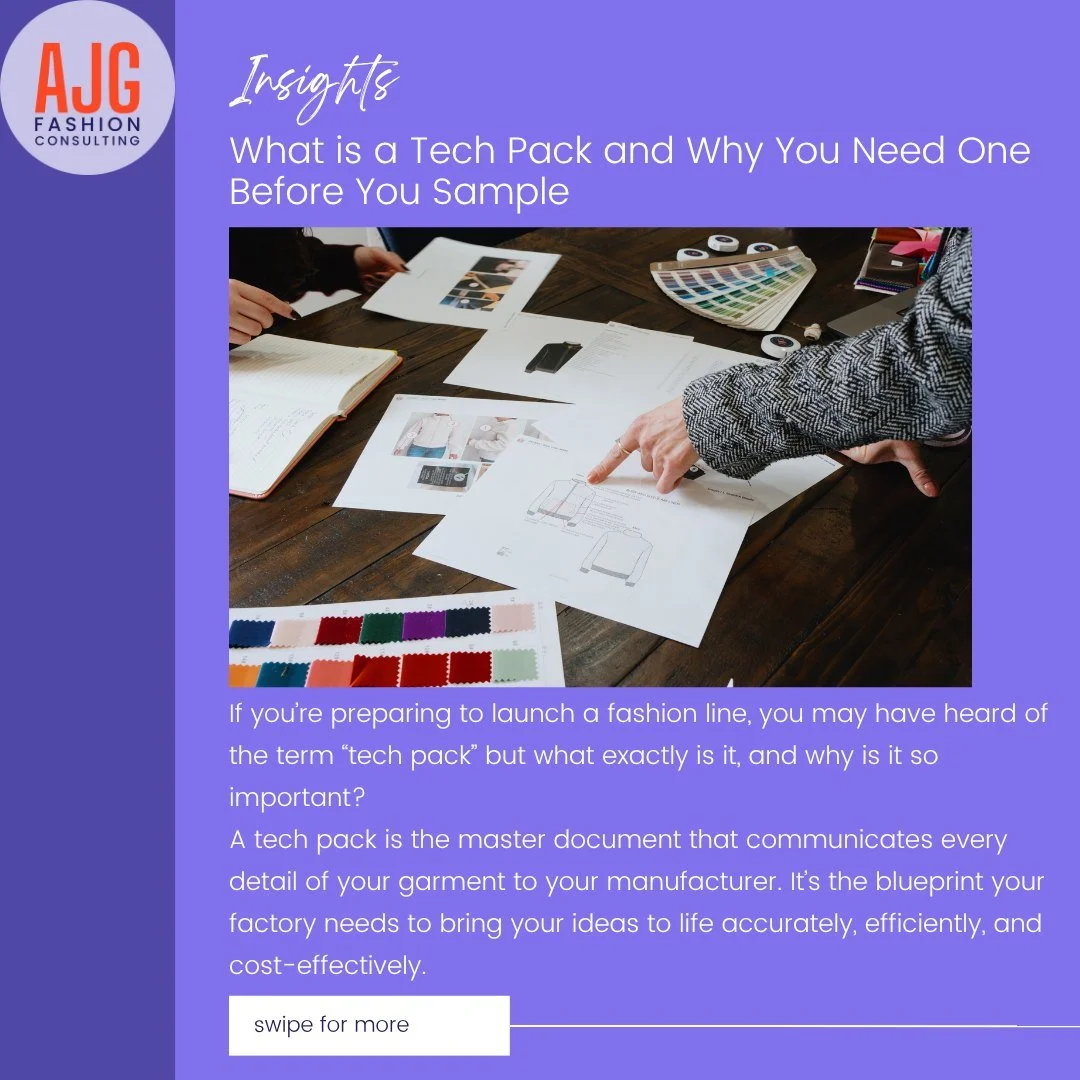 Ever wonder what actually goes into a fashion tech pack? ✨
It&rsquo;s more than just sketches, it&rsquo;s the foundation of your production process. If you're building a brand that&rsquo;s meant to scale, a solid tech pack isn&rsquo;t optional it&rsq