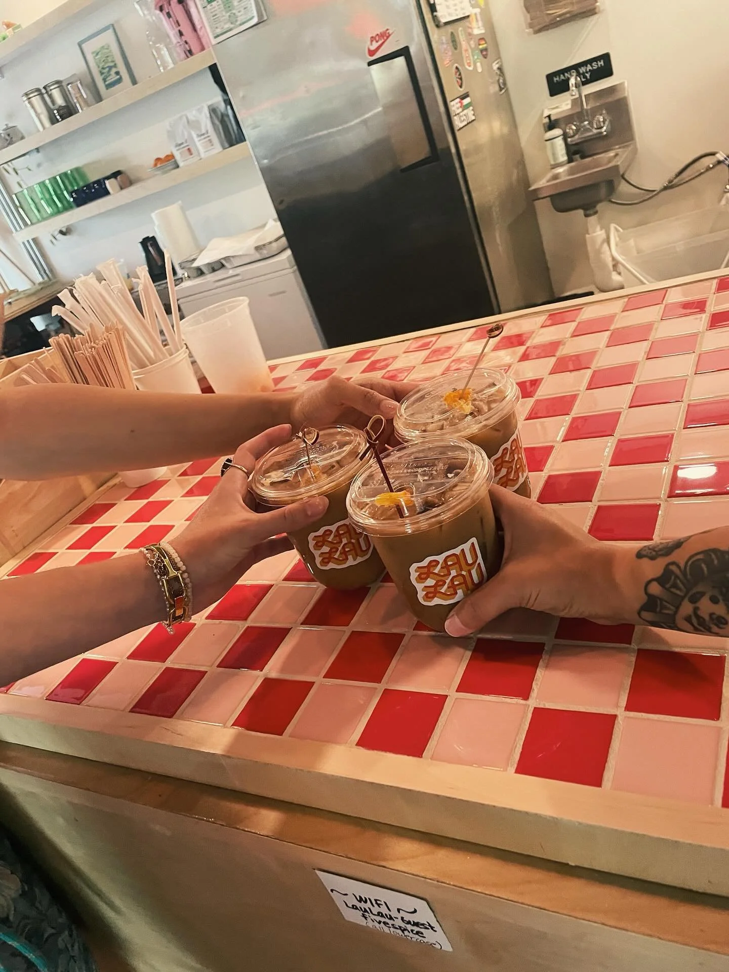 ☕️ Fashion meets coffee vibes! Our Alice James Global Fashion Consulting team took a little field trip to the cutest new spot in Austin - Lau Lau Coffee (#supportlocal 💖). Nothing like fueling creativity with delicious lattes, lots of laughs, and te