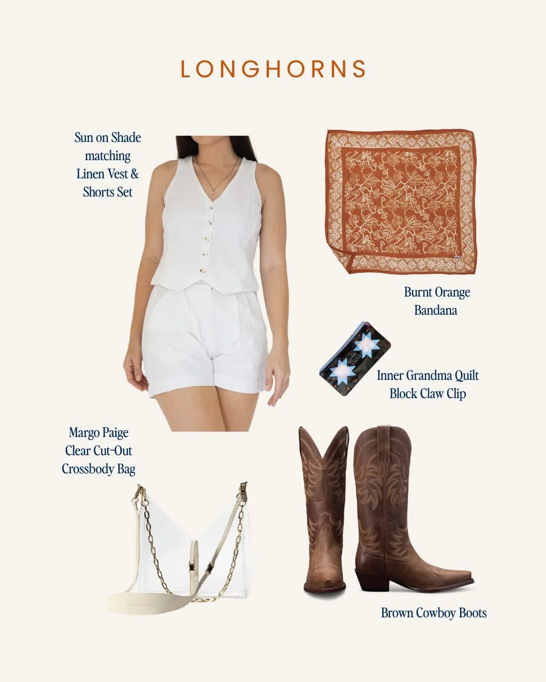 TOMORROW IS GAME DAY IN TEXAS 🏈

We styled game day looks featuring our clients&rsquo; pieces for this weekend&rsquo;s Texas vs. Texas State game. 🧡&hearts;️

Who&rsquo;s your team and what&rsquo;s your look? Comment below.

Ready to launch your ow