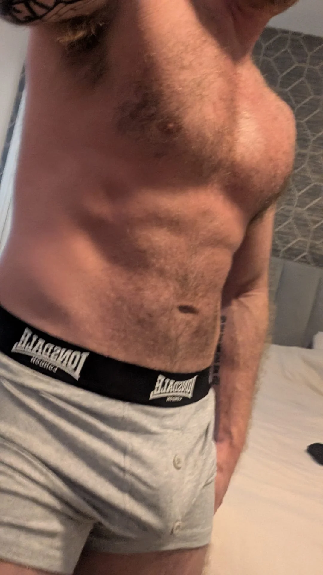 John's grey Lonsdale boxers