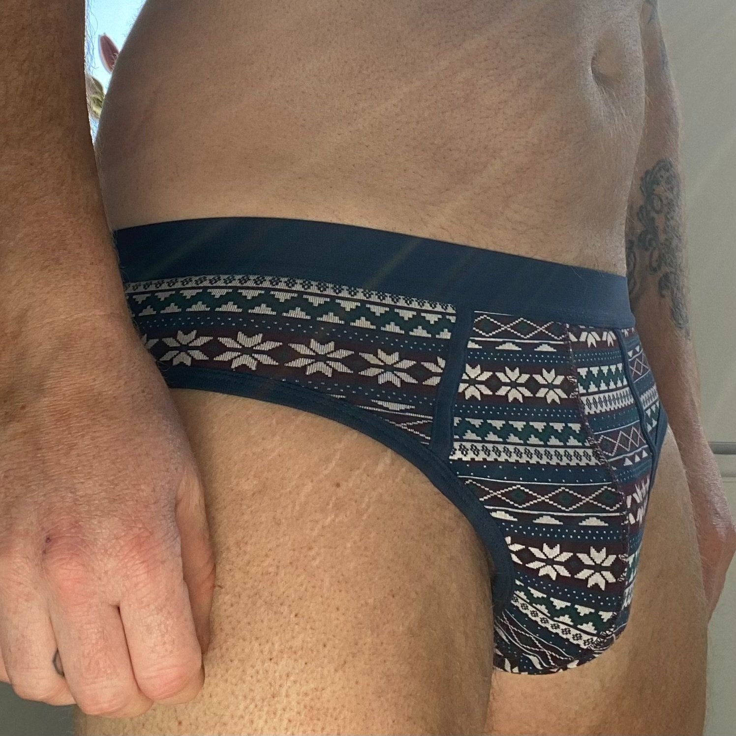 MrT's patterned briefs