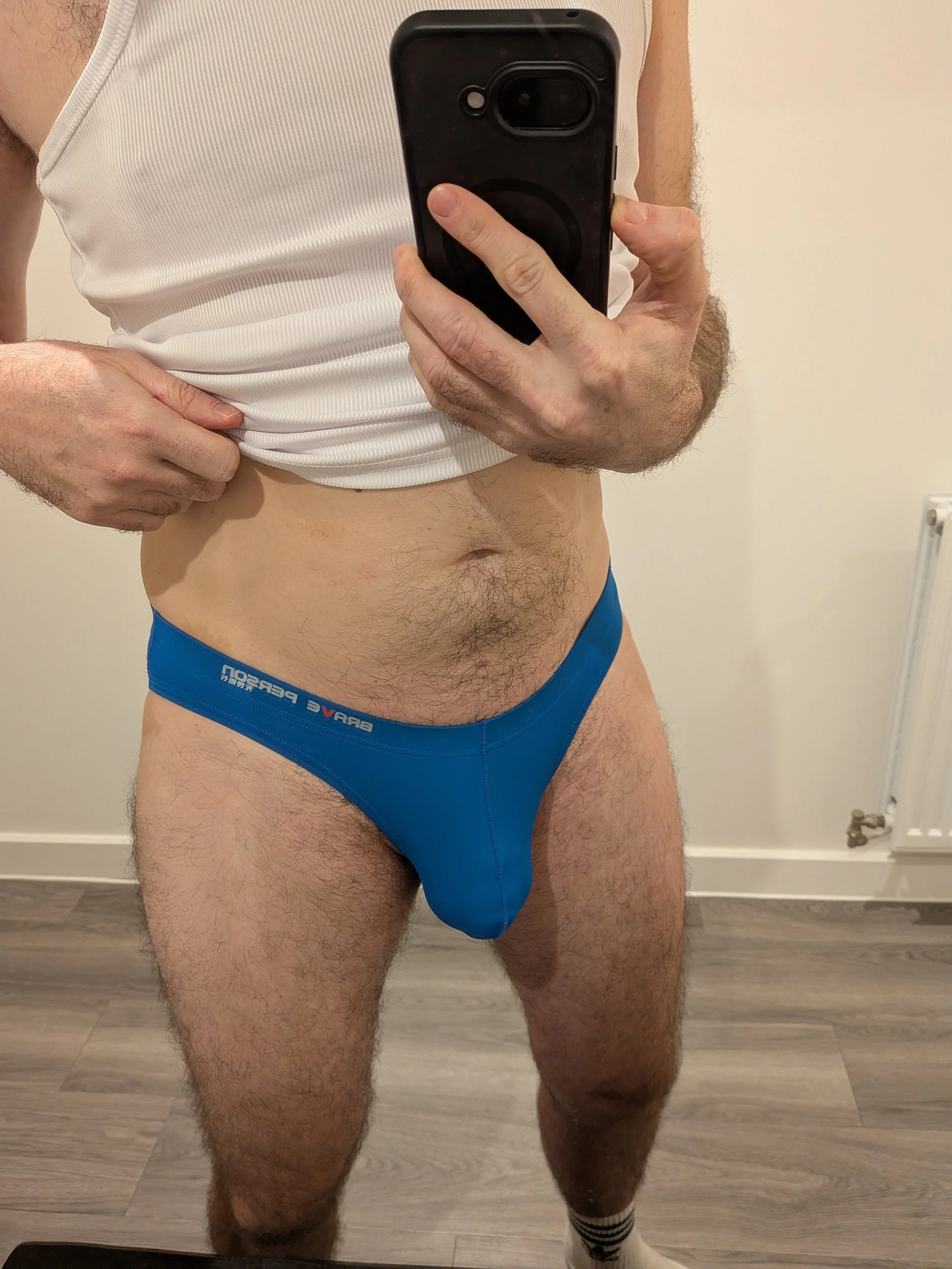 Bobby1991's blue swim briefs