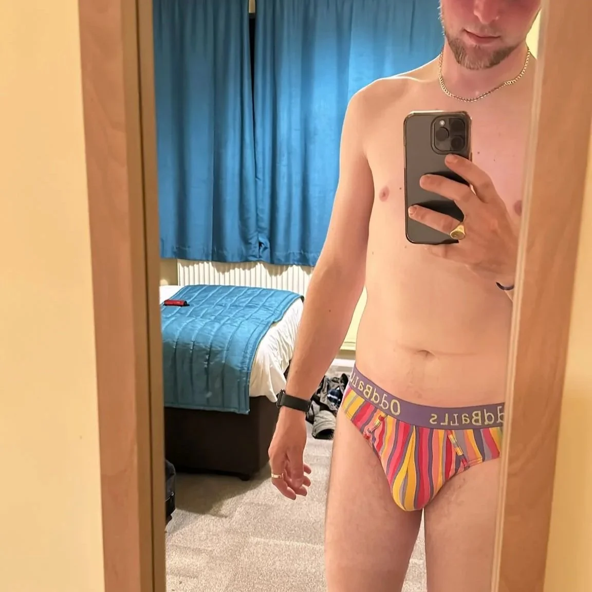 FarmerJockey's striped Oddball briefs