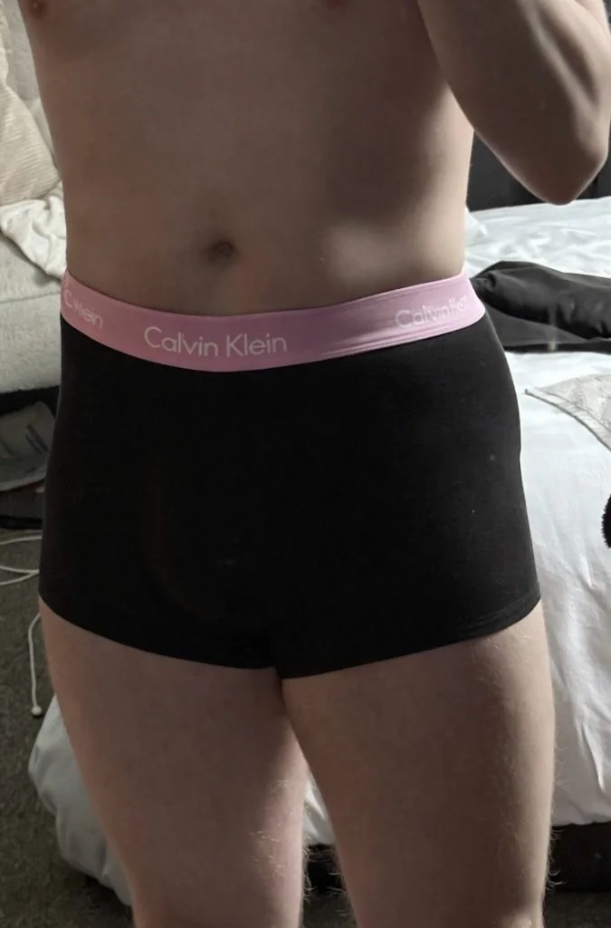 AltJ's black and pink CK boxers