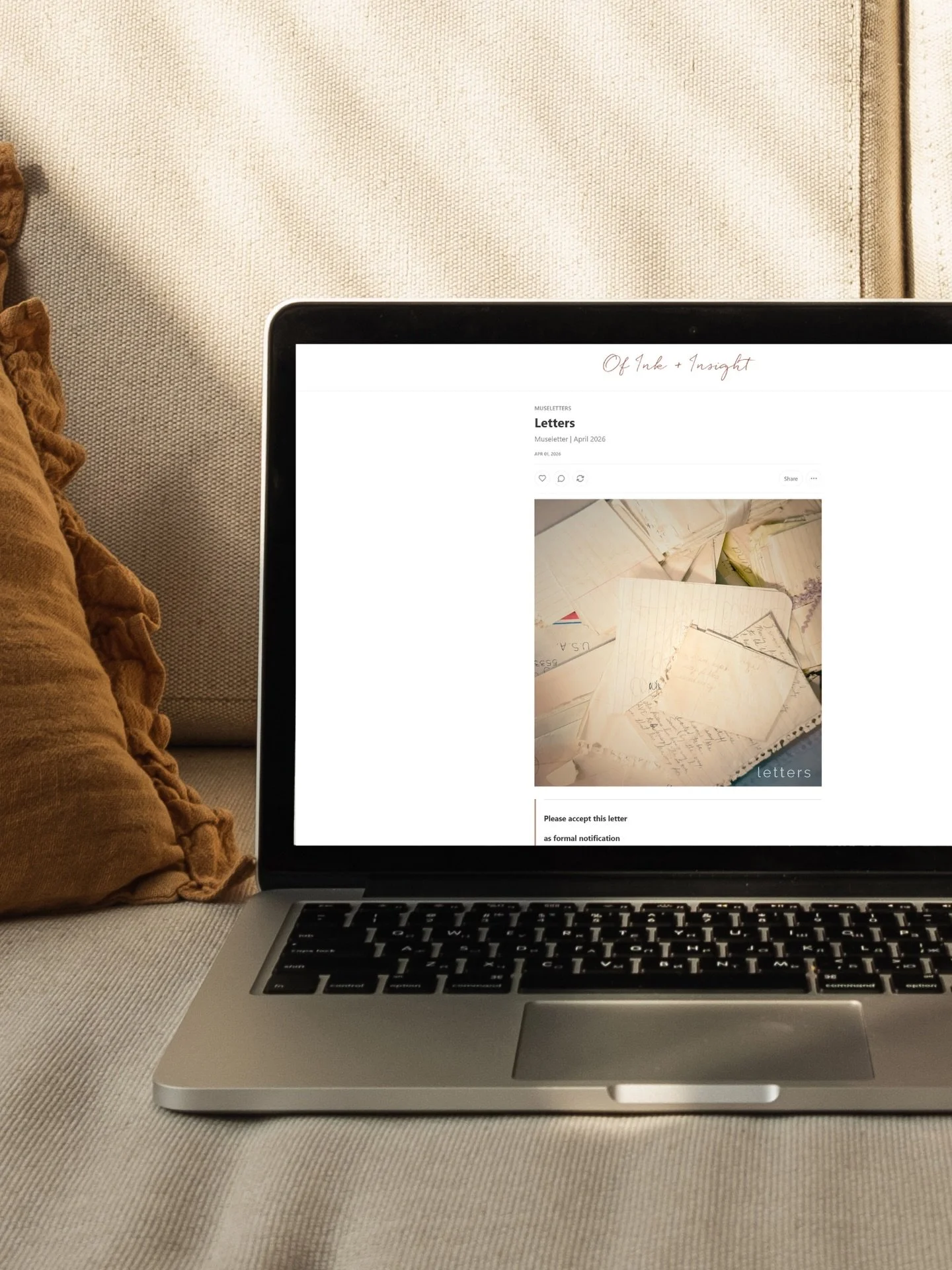 I make visual art. I also write letters.
Not emails. Not posts. Not content.

Letters.

Today&rsquo;s Museletter is about why writing a letter you never mail might be one of the most powerful creative acts left in a world obsessed with visibility.

I